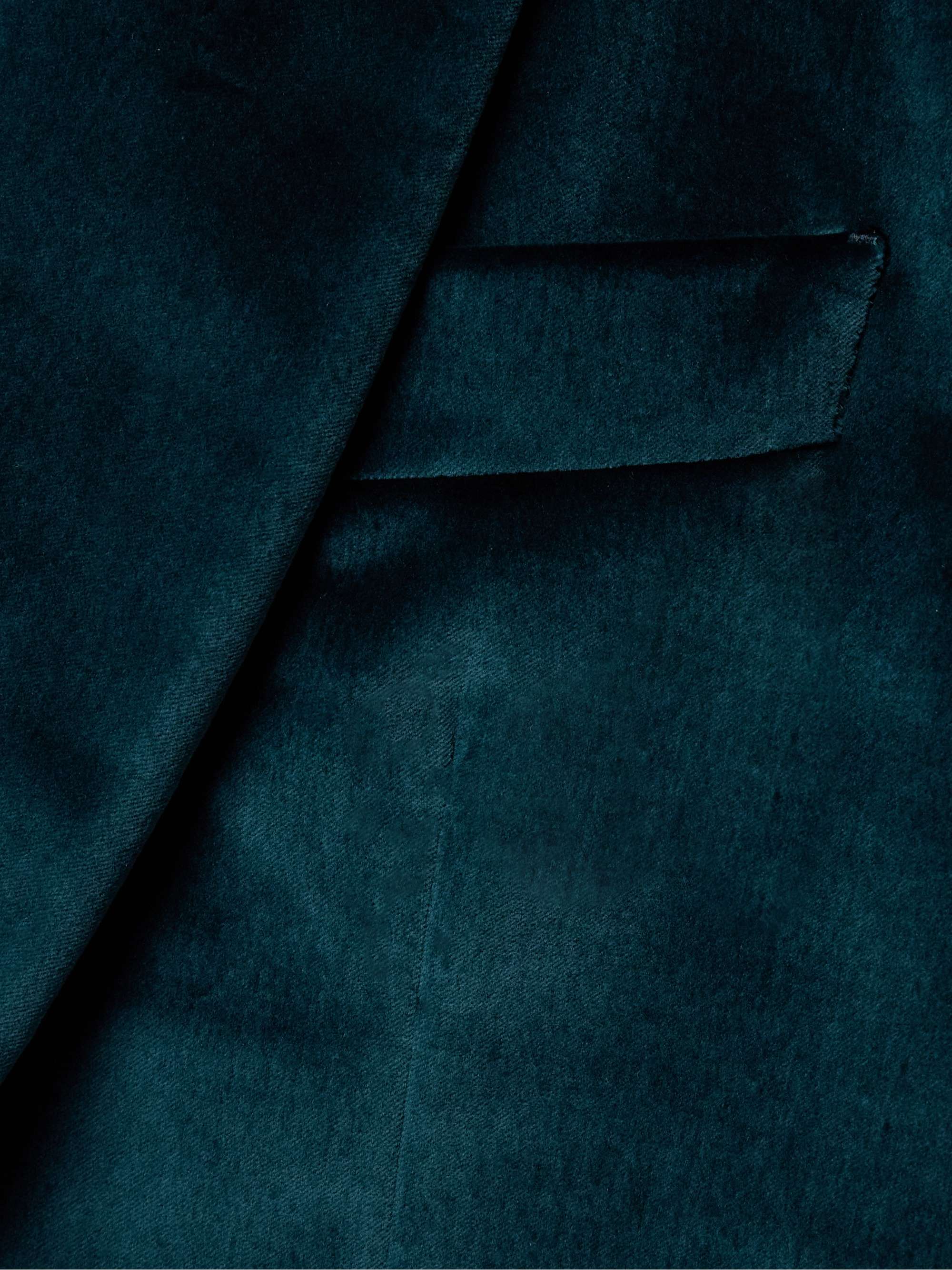 Shawl-Collar Cotton-Velvet Tuxedo Jacket view