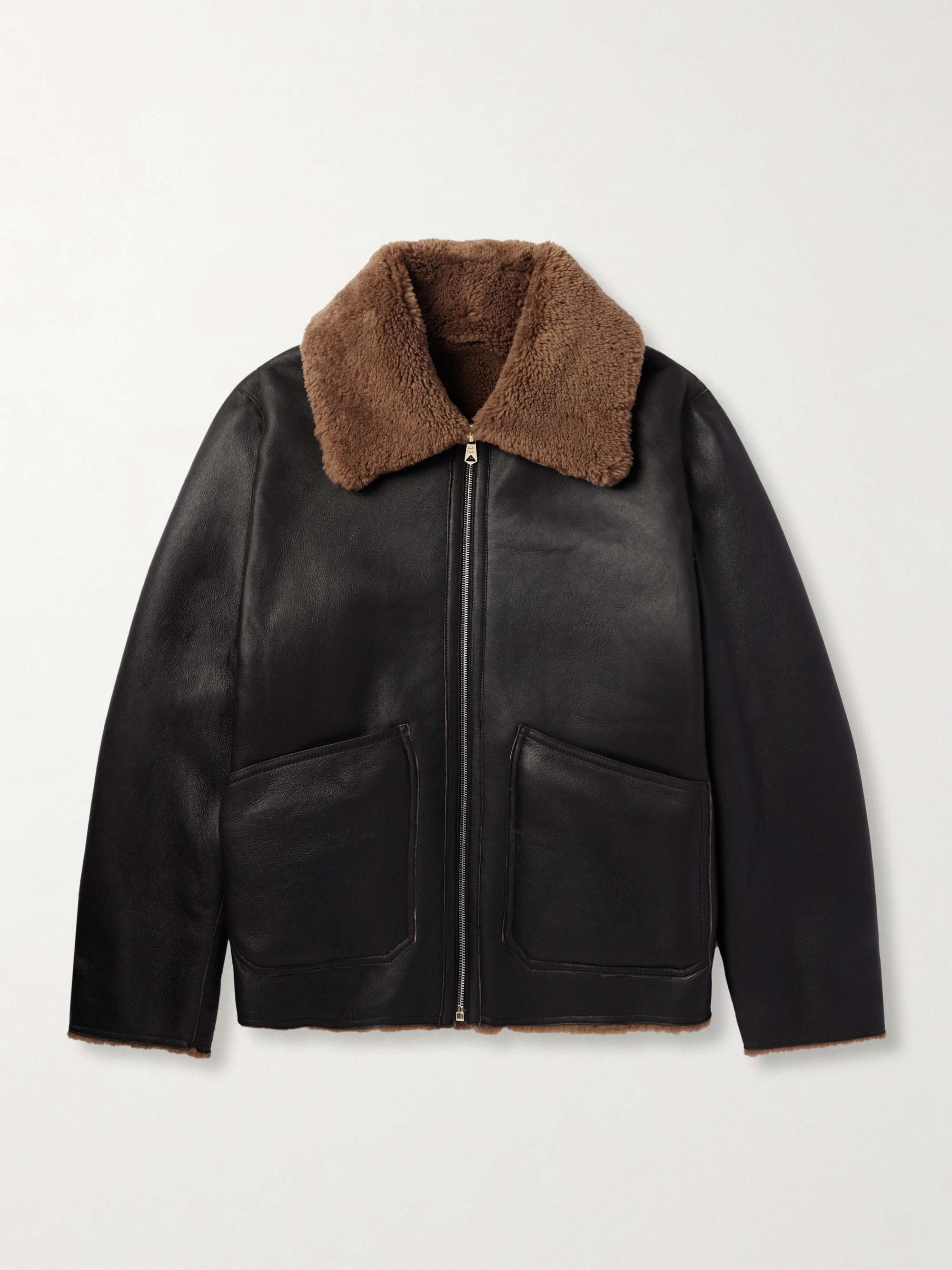 Reversible Leather and Shearling Jacket view