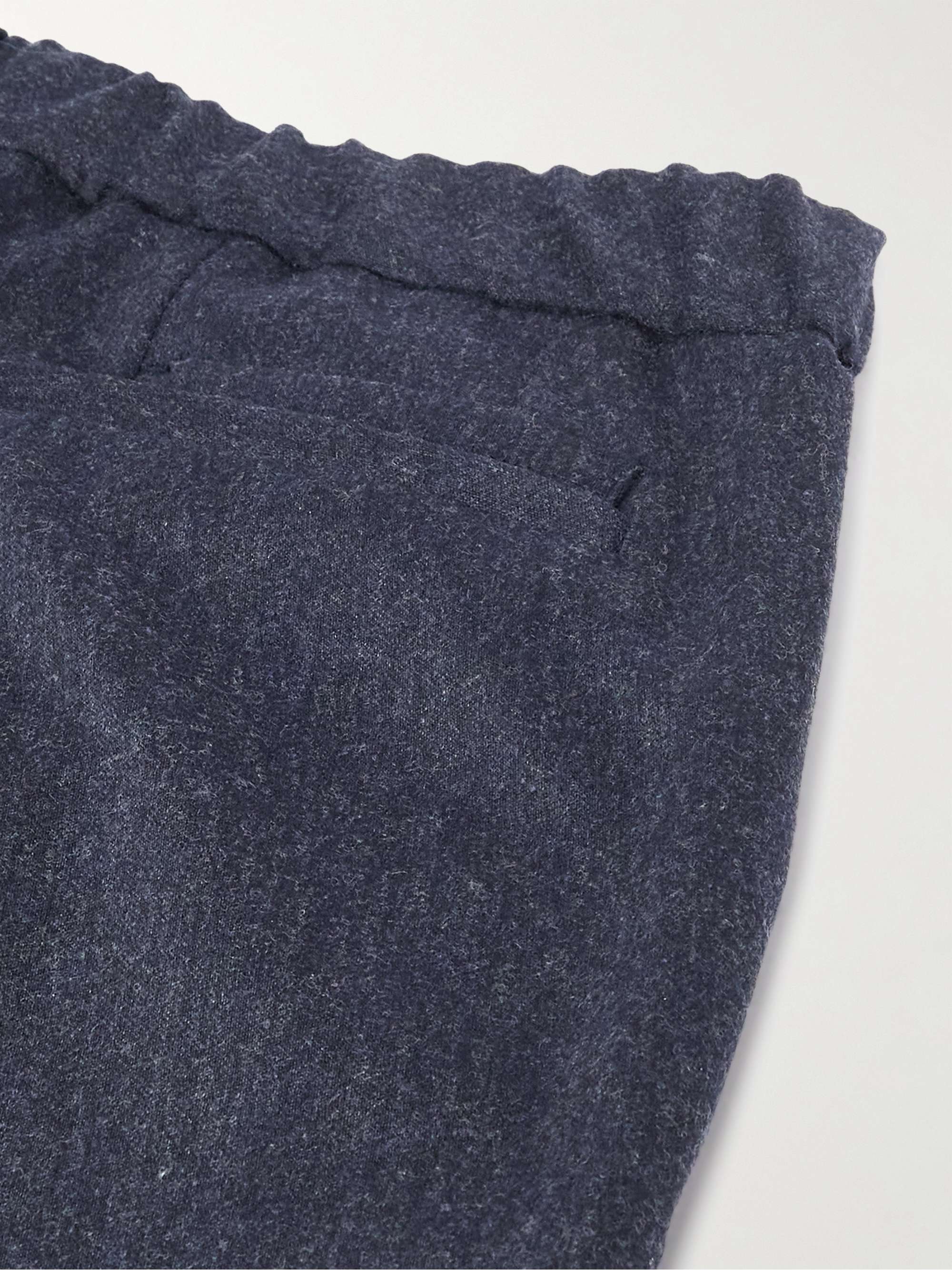 Slim-Fit Straight-Leg Pleated Wool-Blend Trousers view