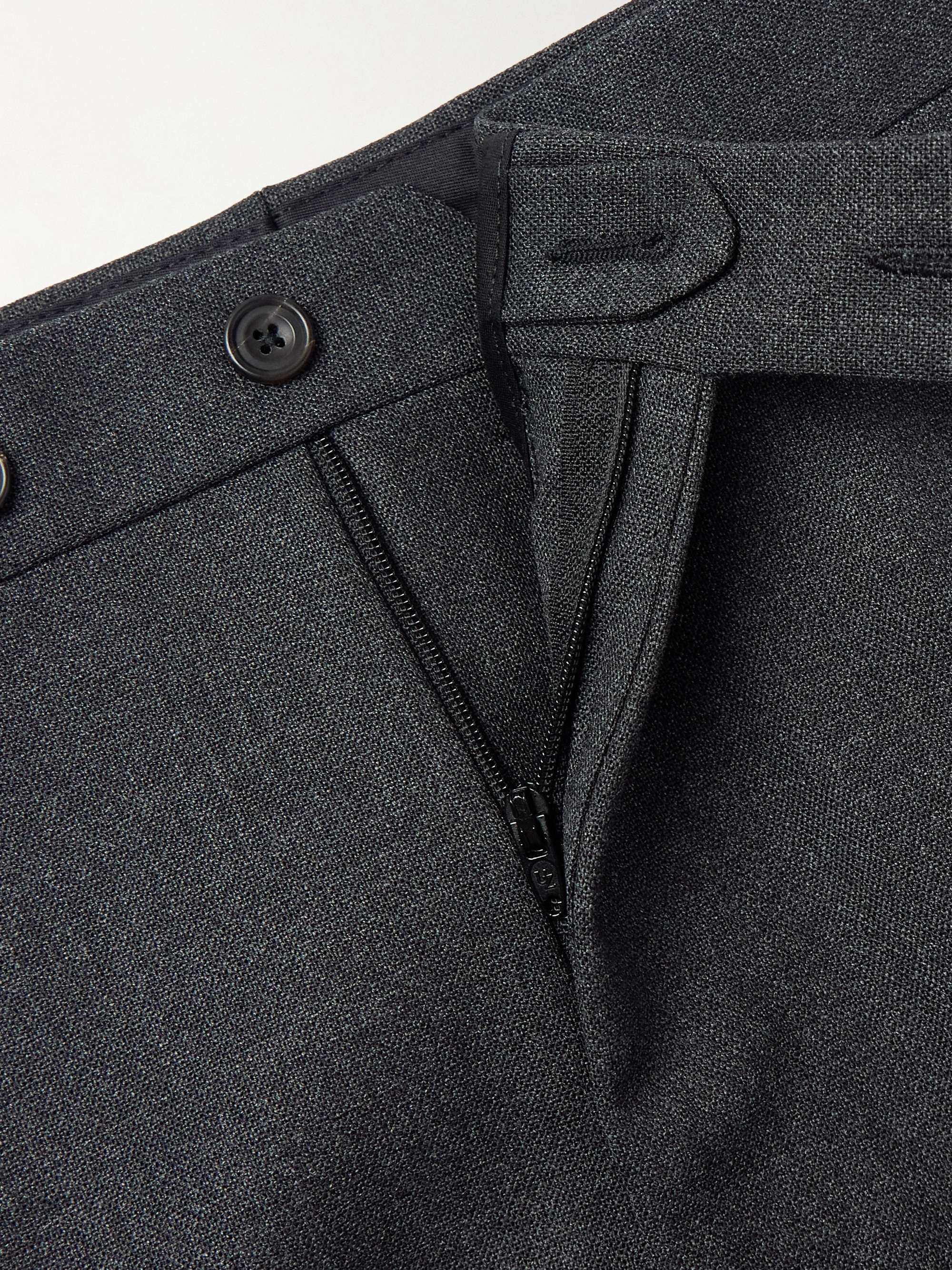 Straight-Leg Peated Wool Trousers view