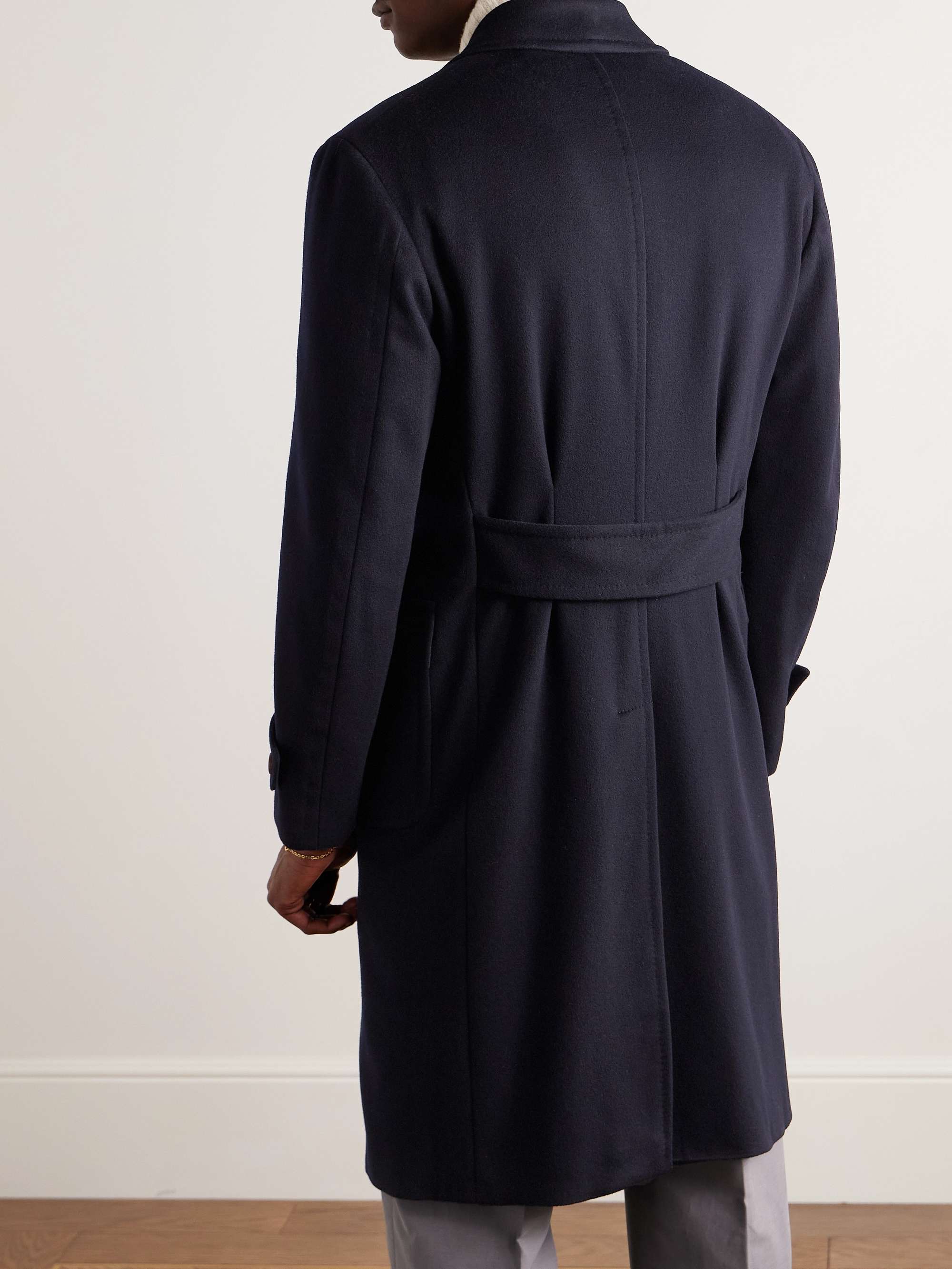 Double-Breasted Wool and Cashmere-Blend Felt Overcoat view