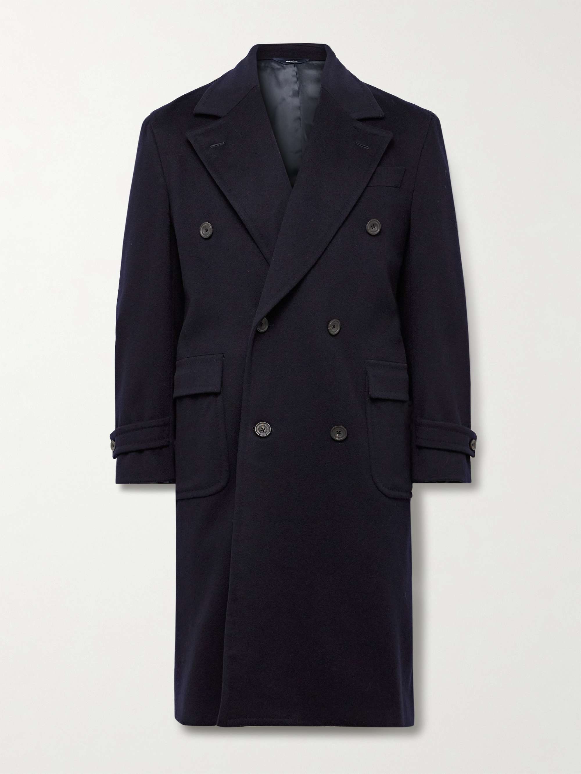 Double-Breasted Wool and Cashmere-Blend Felt Overcoat view