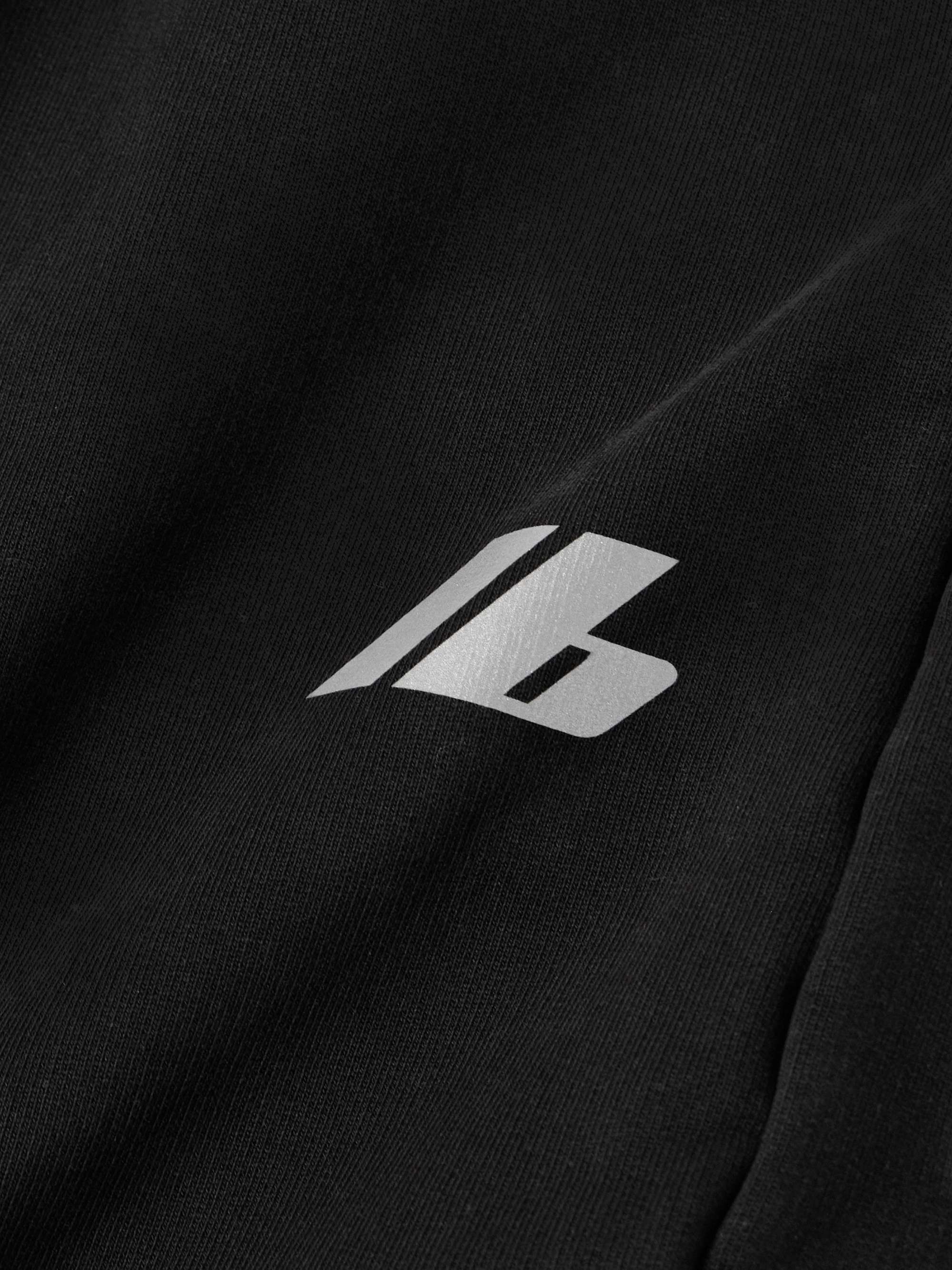 Wide-Leg Logo-Print Cotton-Jersey Sweatpants view