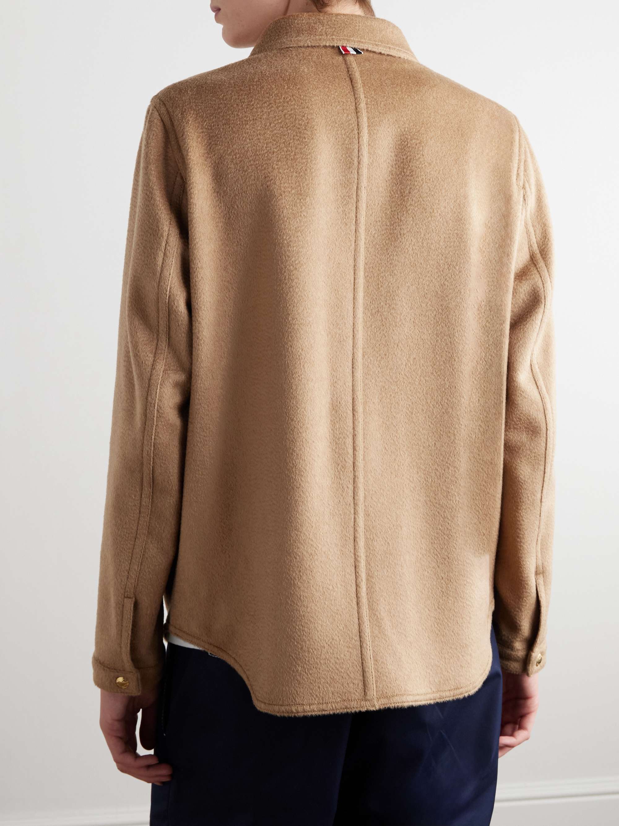 Brushed Camel Hair Overshirt view