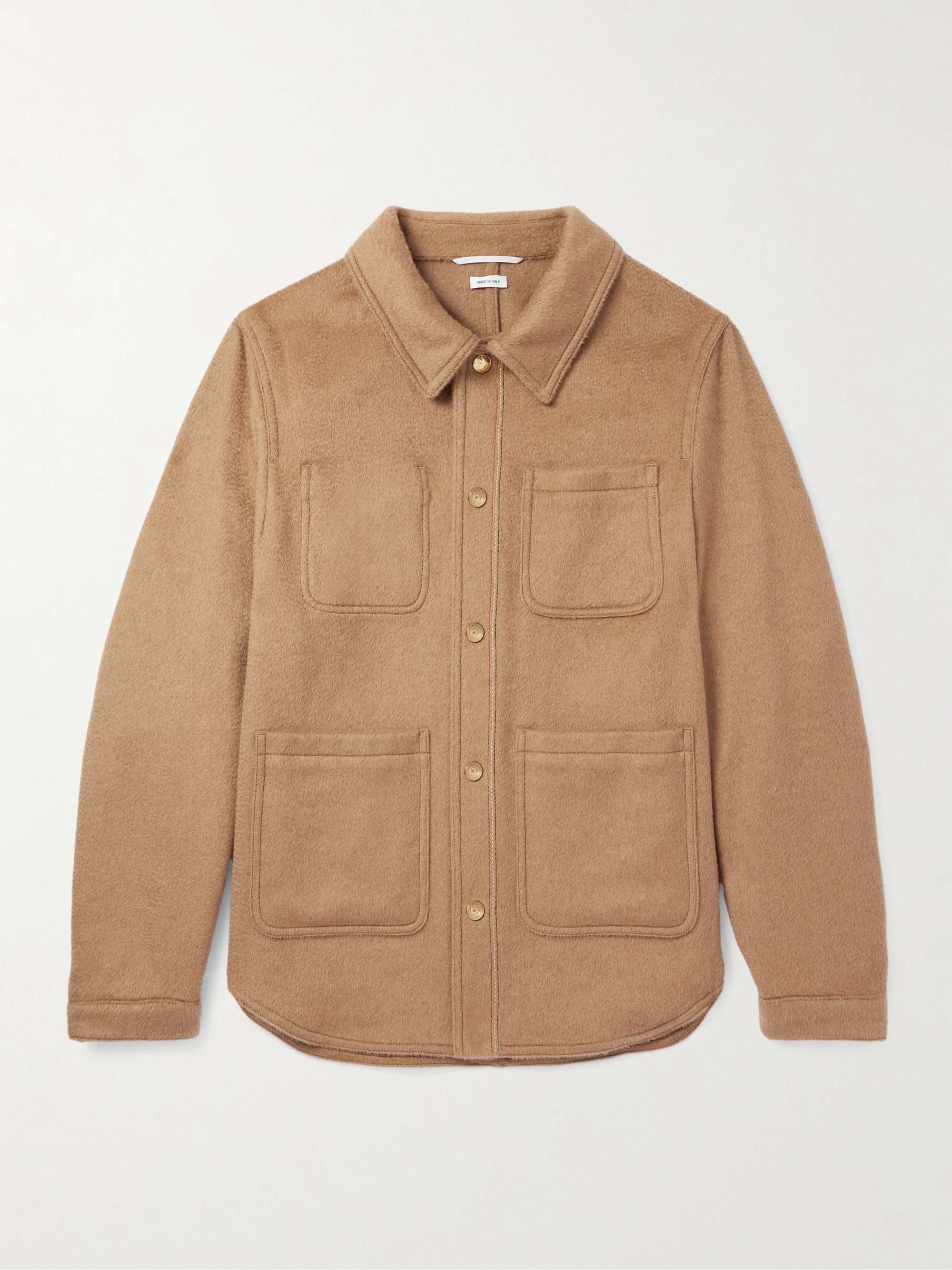 Brushed Camel Hair Overshirt view