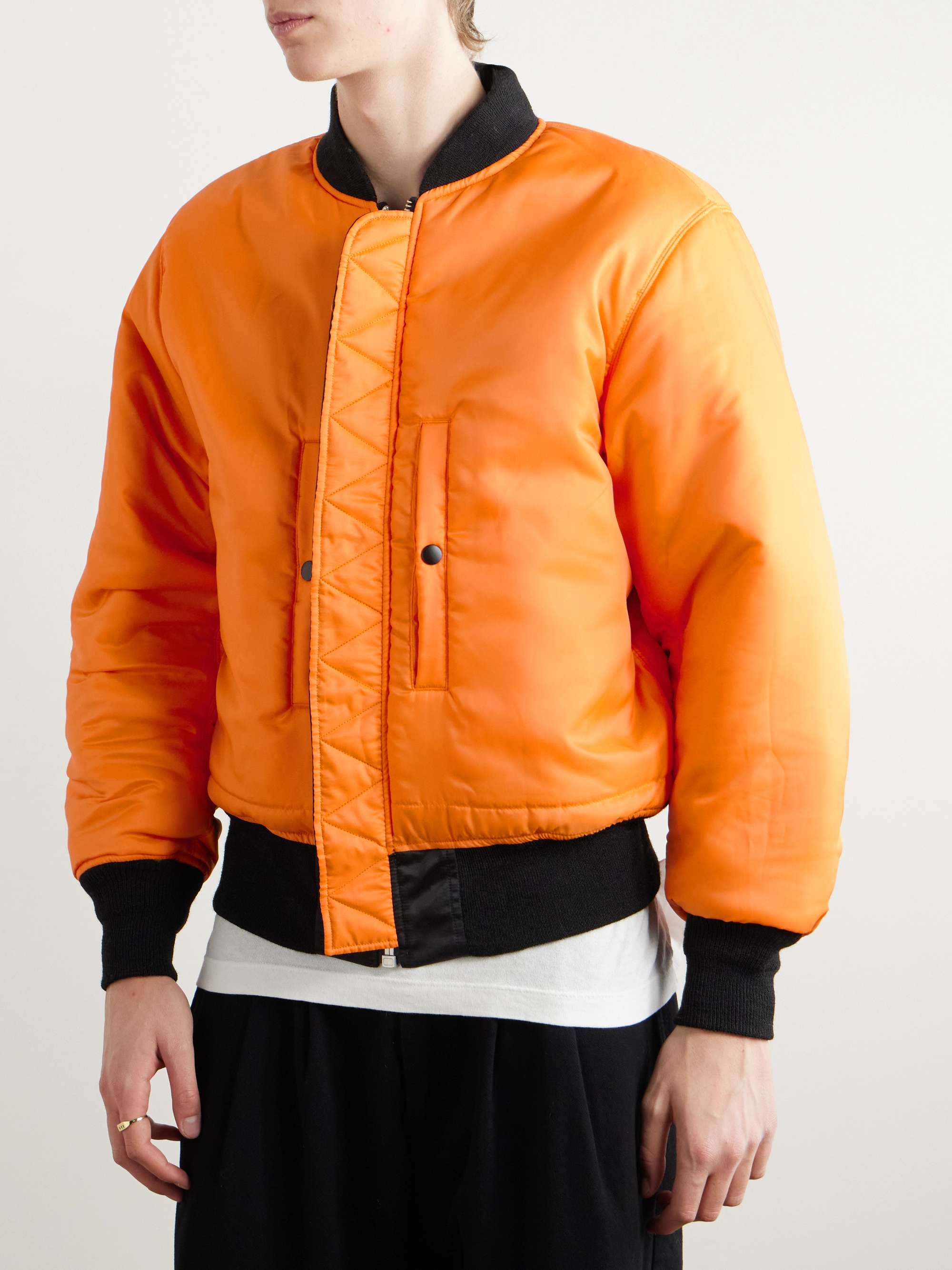 MA-1 Faux Fur-Trimmed Padded Shell Bomber Jacket view