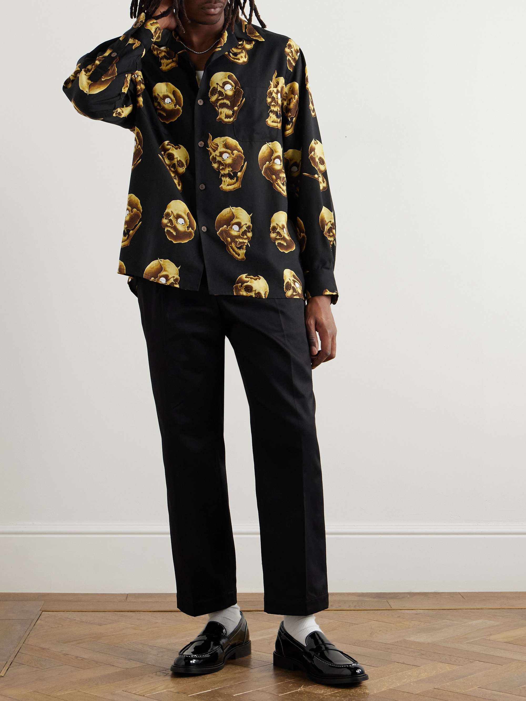 + 56 Tattoo Studio Convertible-Collar Printed TENCEL™ Lyocell Shirt view
