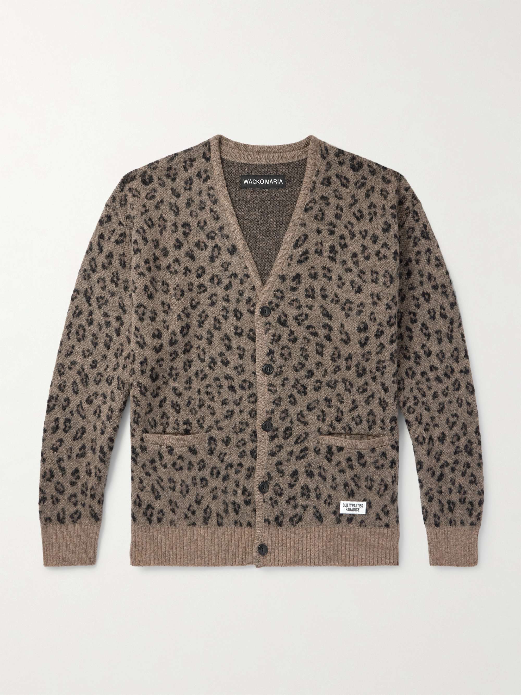 Leopard Jacquard-Knit Cardigan view