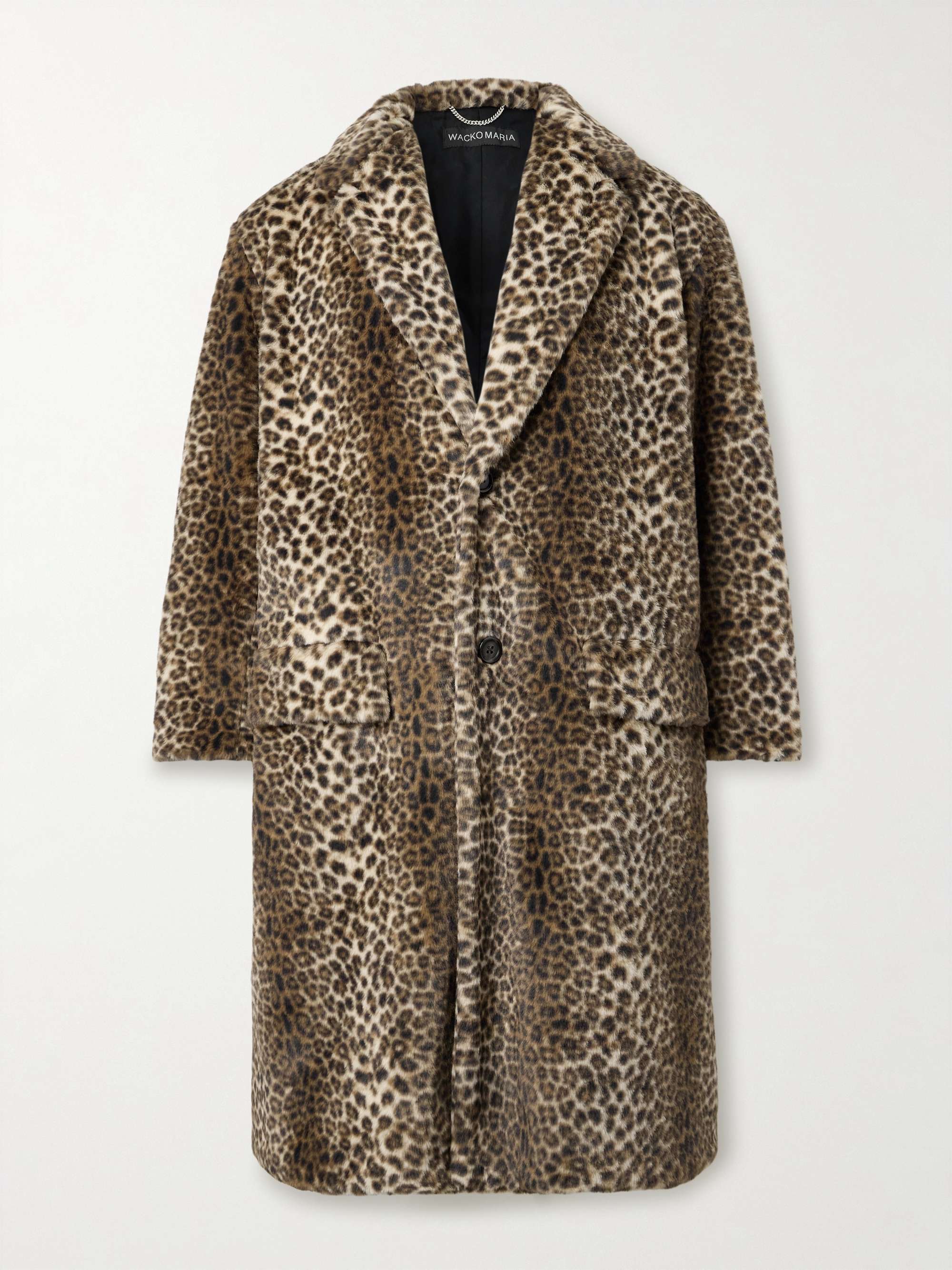 Leopard-Print Fleece Coat view