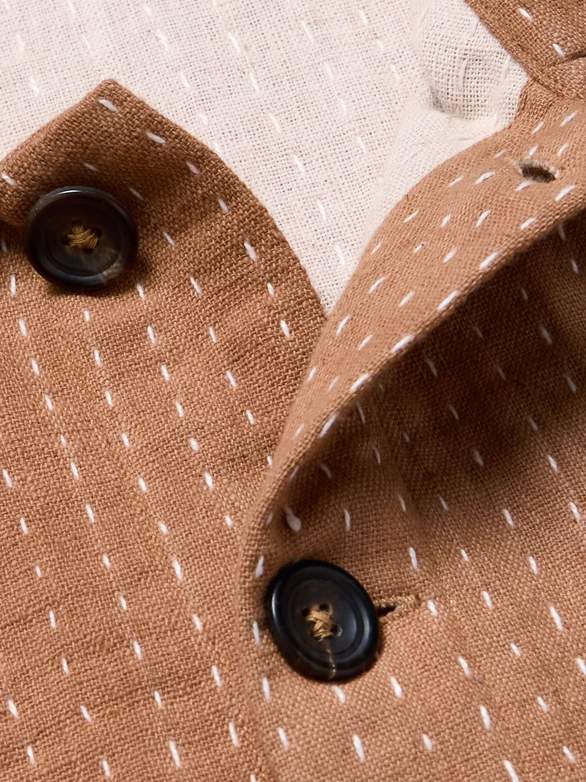 Kantha Embellished Embroidered Cotton Overshirt view