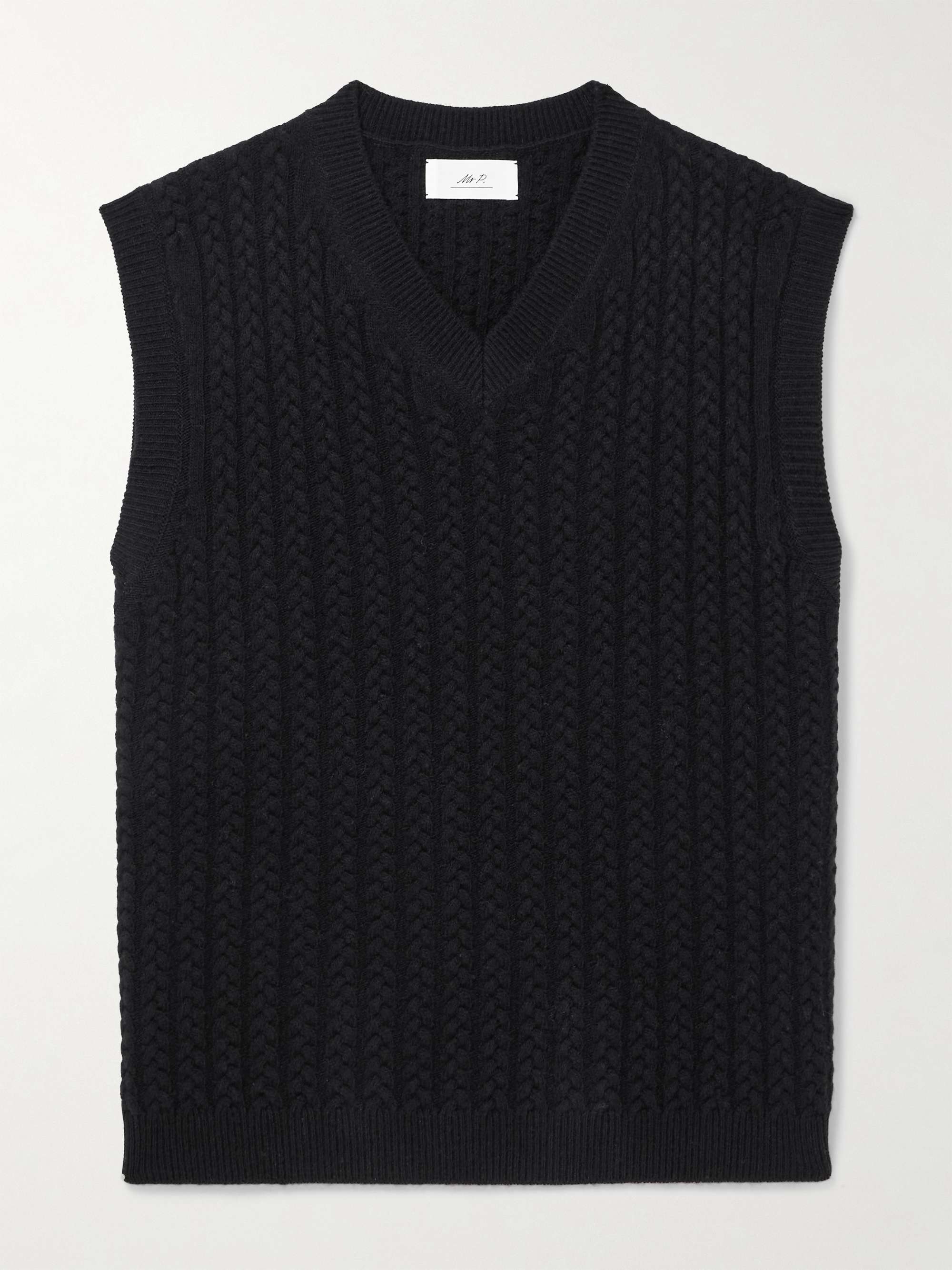 Cable-Knit Wool Sweater Vest view