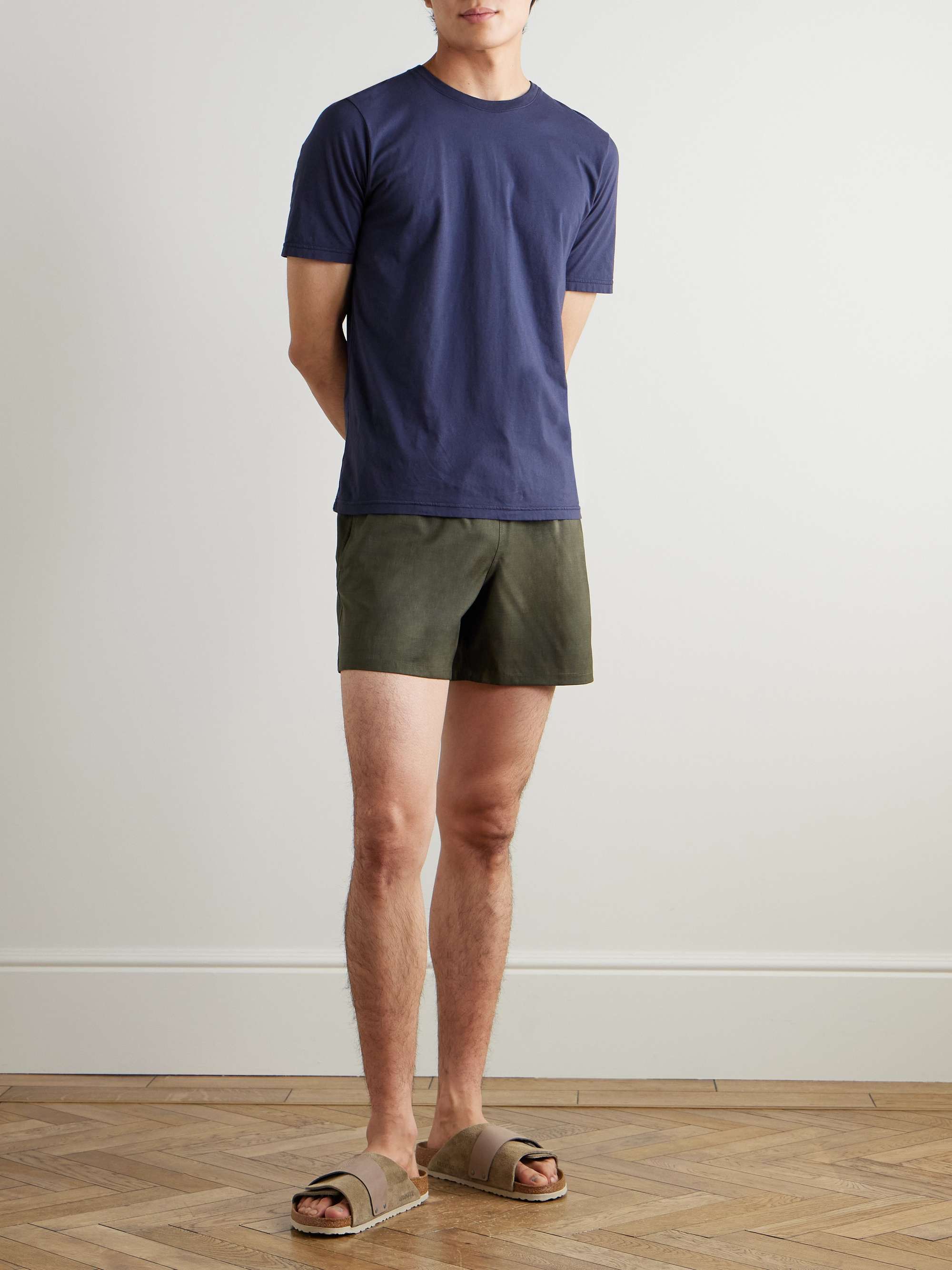 Magnus Wide-Leg Mid-Length Wool Swim Shorts view
