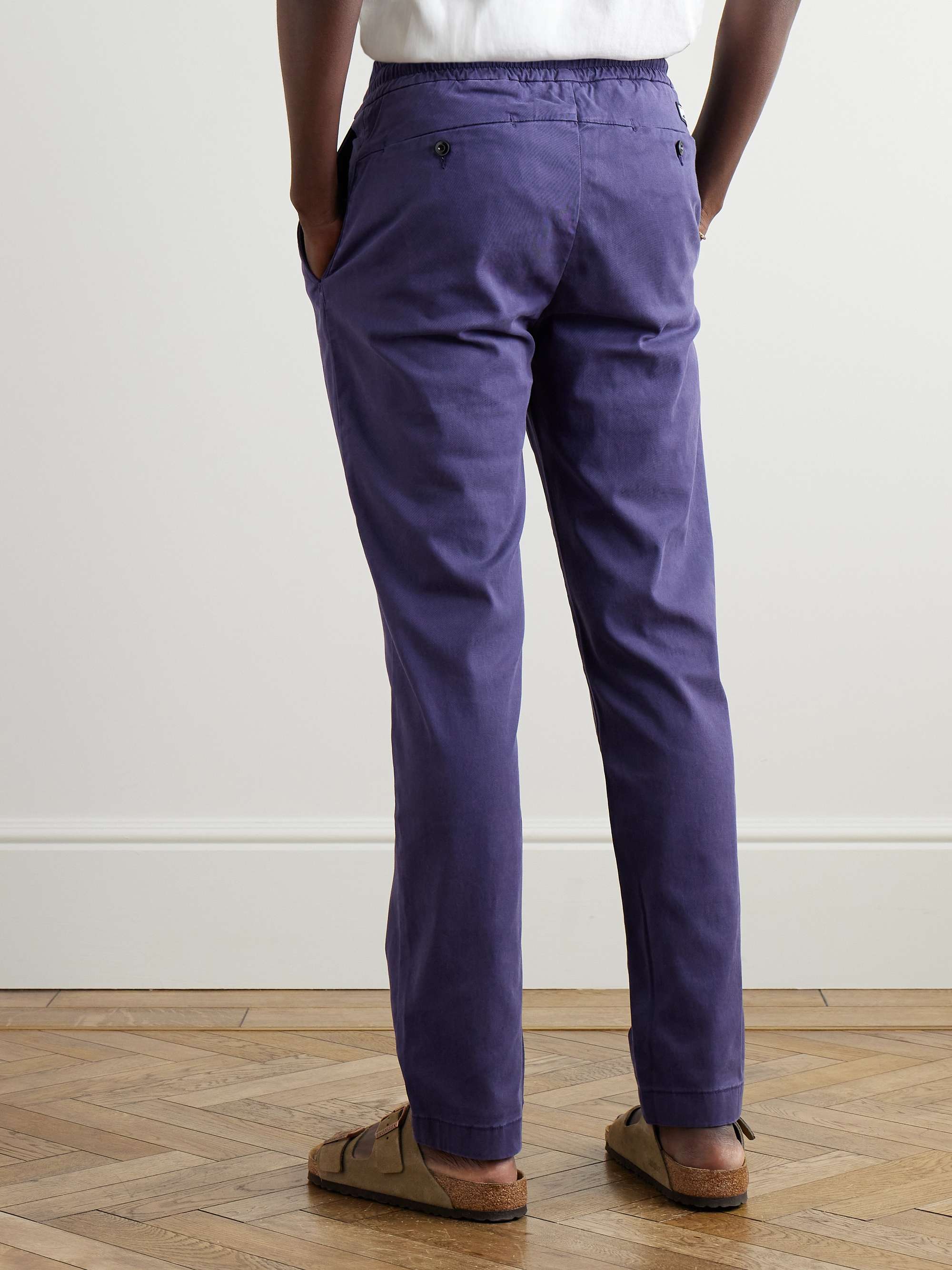 Clemence Slim-Fit Straight-Leg TENCEL™ Lyocell-Blend Drawstring Trousers view