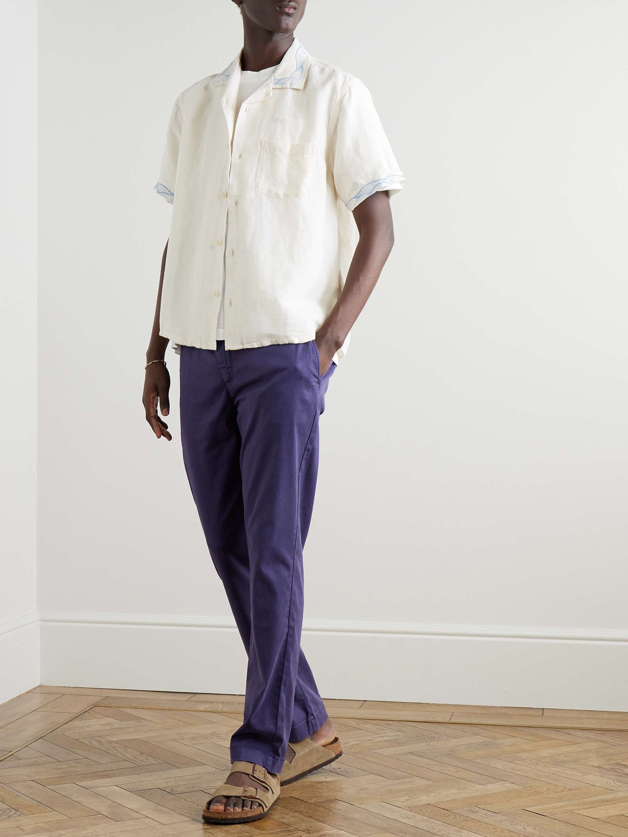 Clemence Slim-Fit Straight-Leg TENCEL™ Lyocell-Blend Drawstring Trousers view