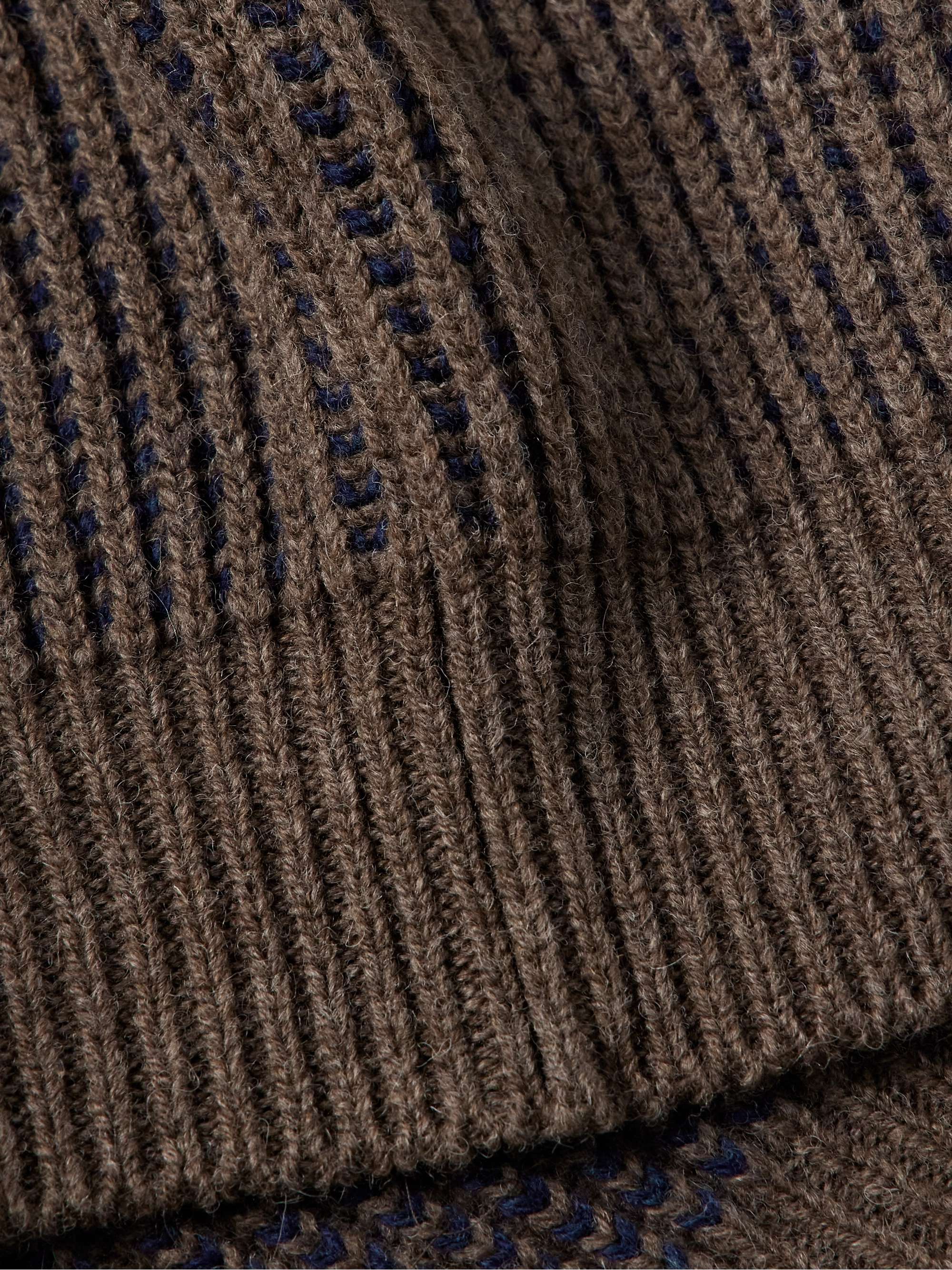 Cropped Ribbed Wool Zip-Up Cardigan view