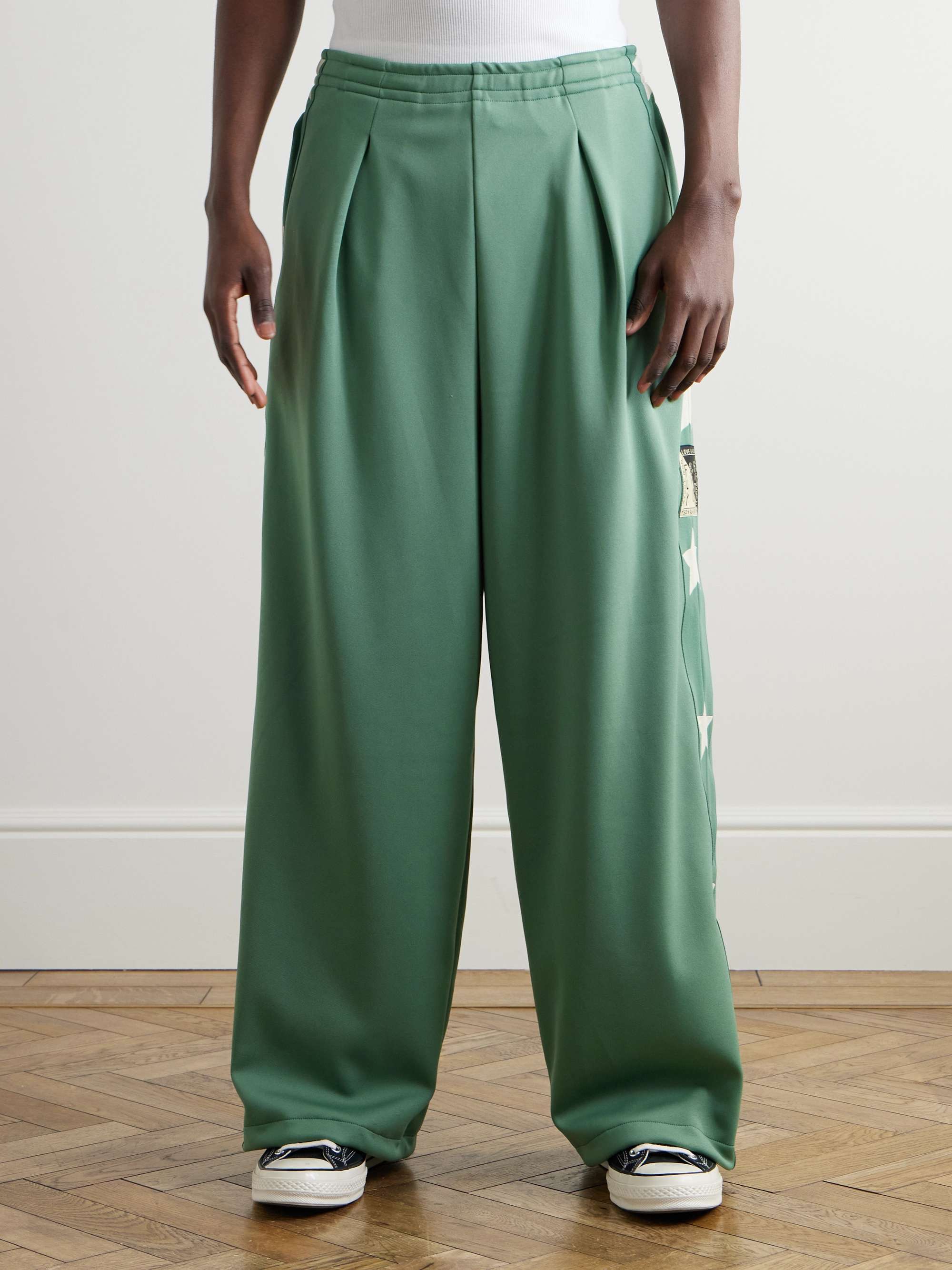 Logo-Appliquéd Printed Tech-Jersey Sweatpants view