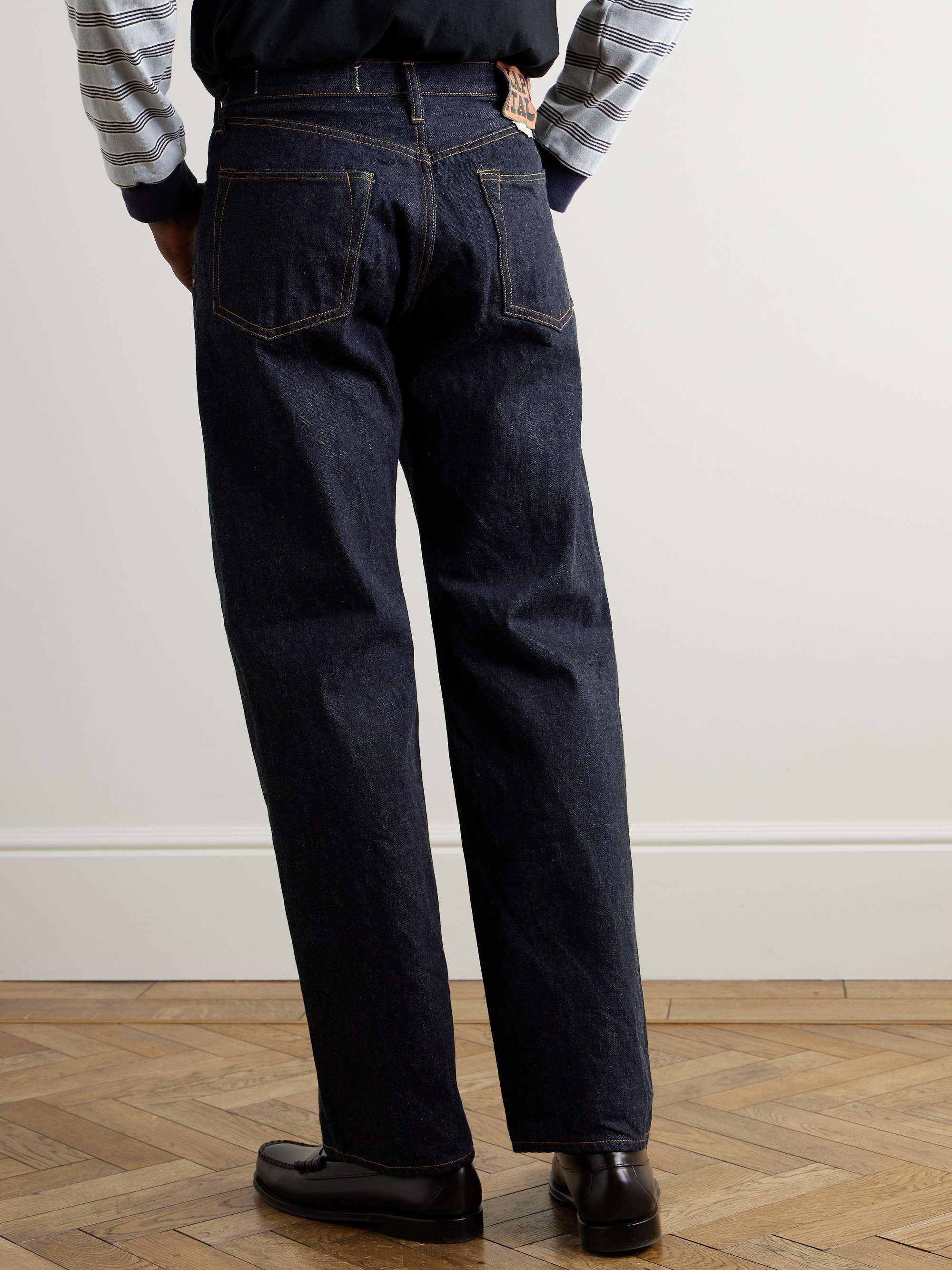 Monkey Cisco Straight-Leg Indigo-Dyed Selvedge Jeans view