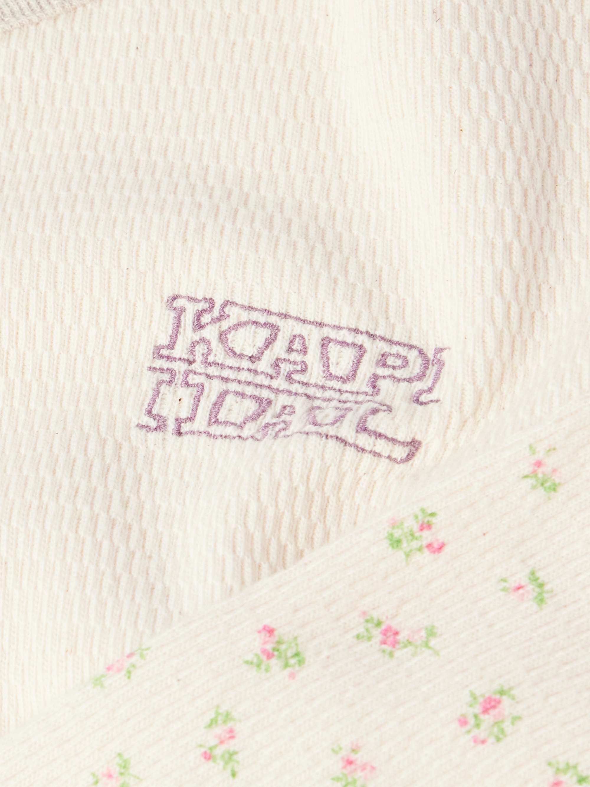 Logo-Embroidered Printed Waffle-Knit Cotton-Jersey T-Shirt view