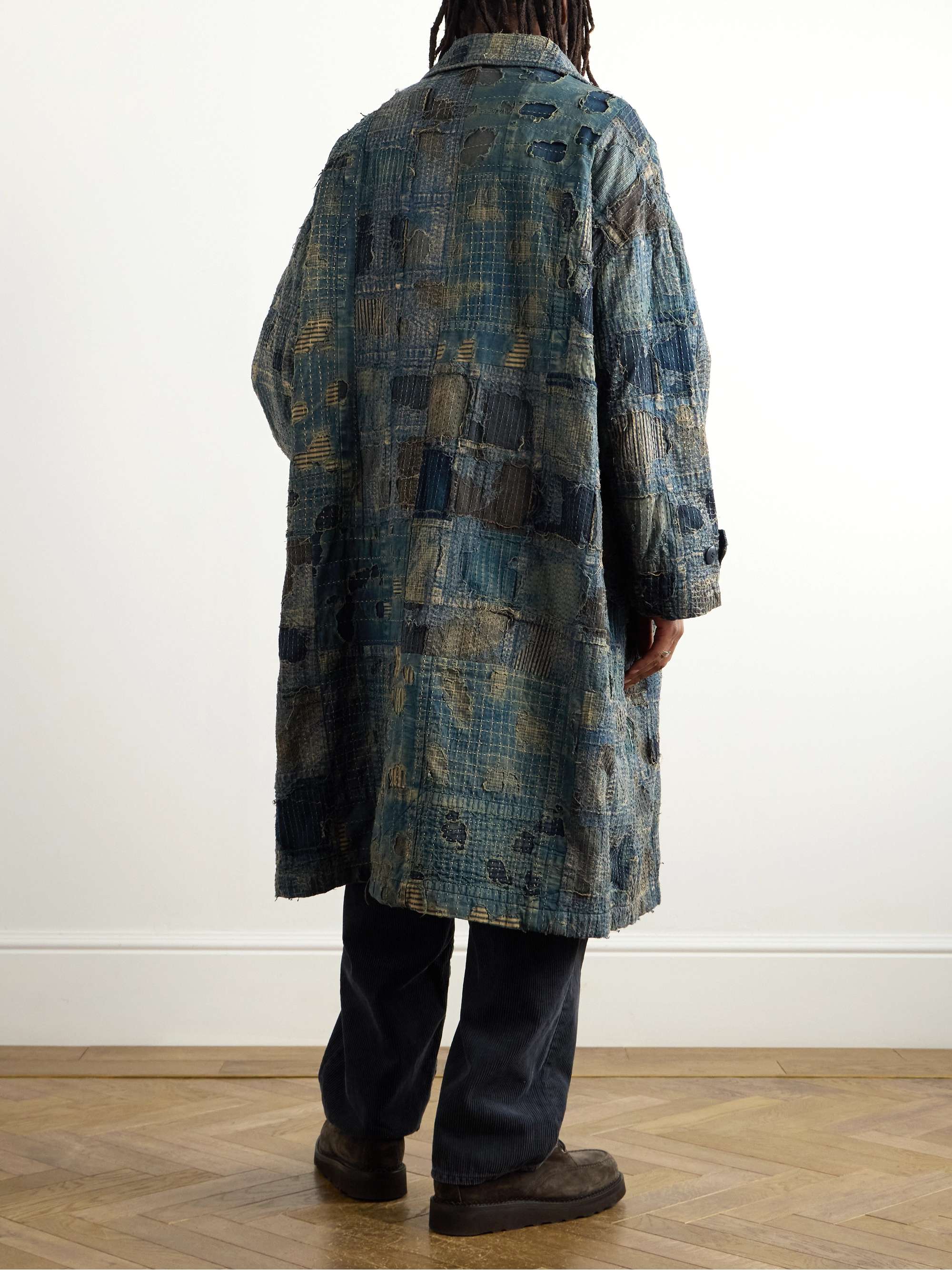 Boro Cavalier Distressed Cotton and Linen-Blend Jacket view