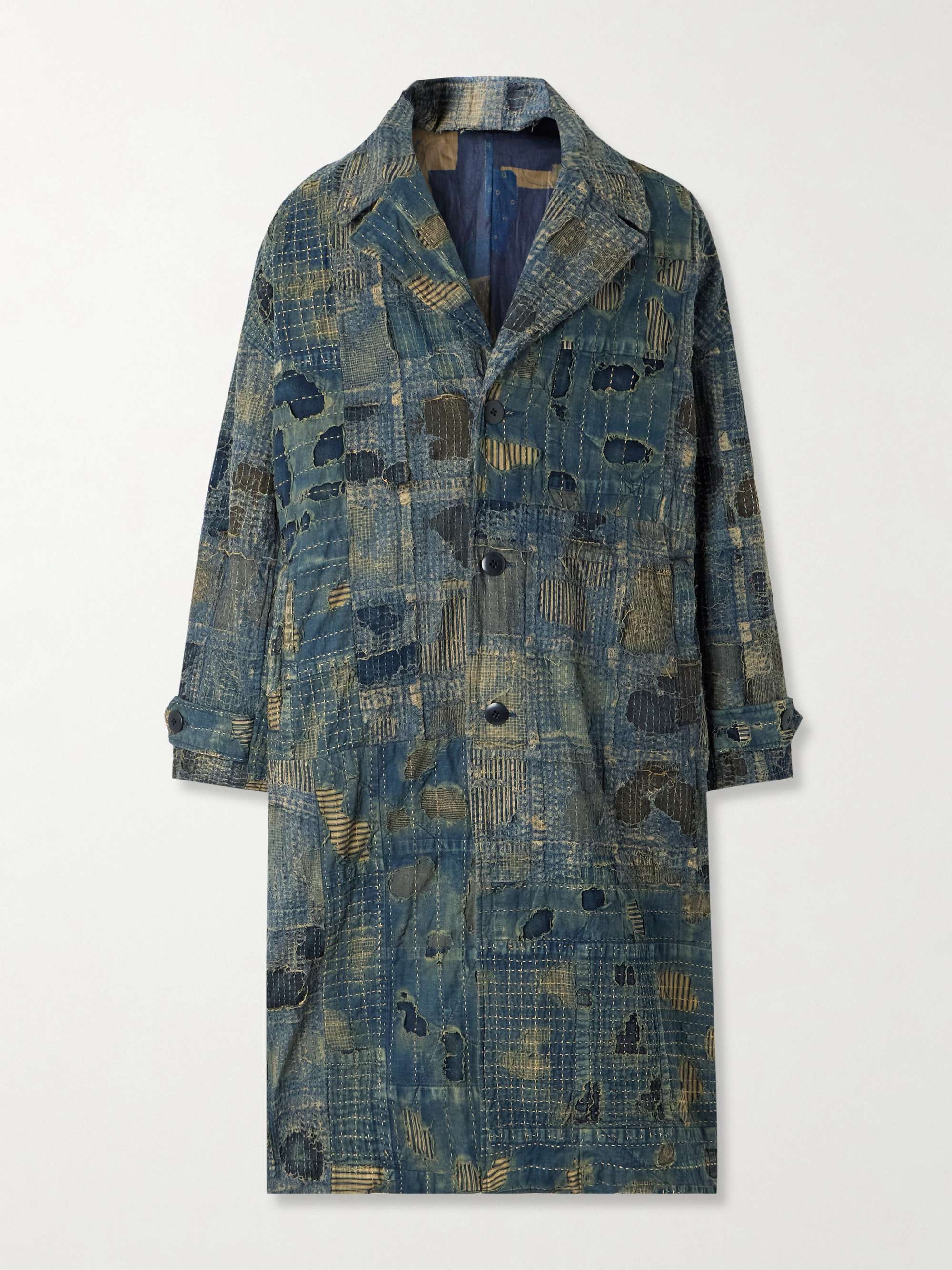 Boro Cavalier Distressed Cotton and Linen-Blend Jacket view