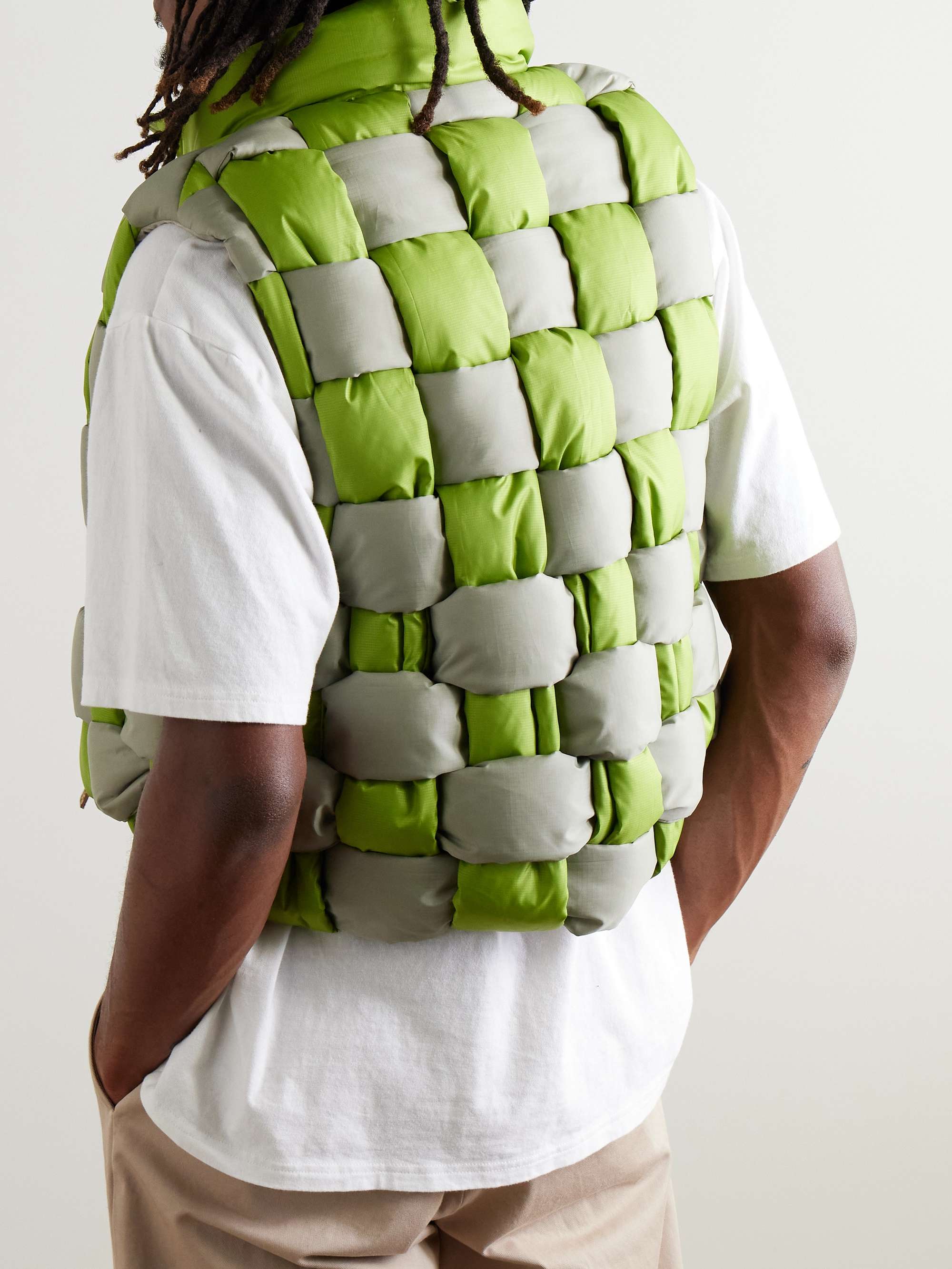Cropped Reversible Quilted Padded Shell Gilet view