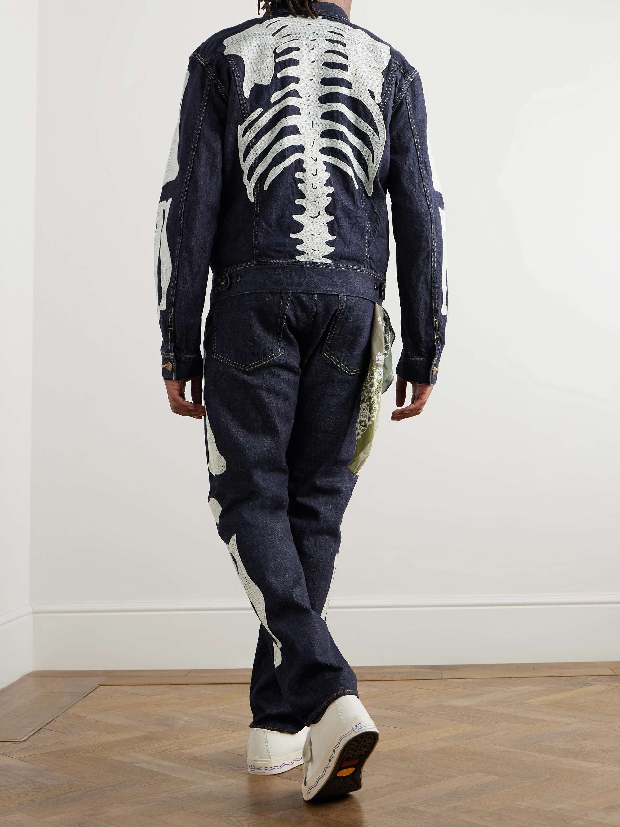 Crochet-Trimmed Denim Jacket view