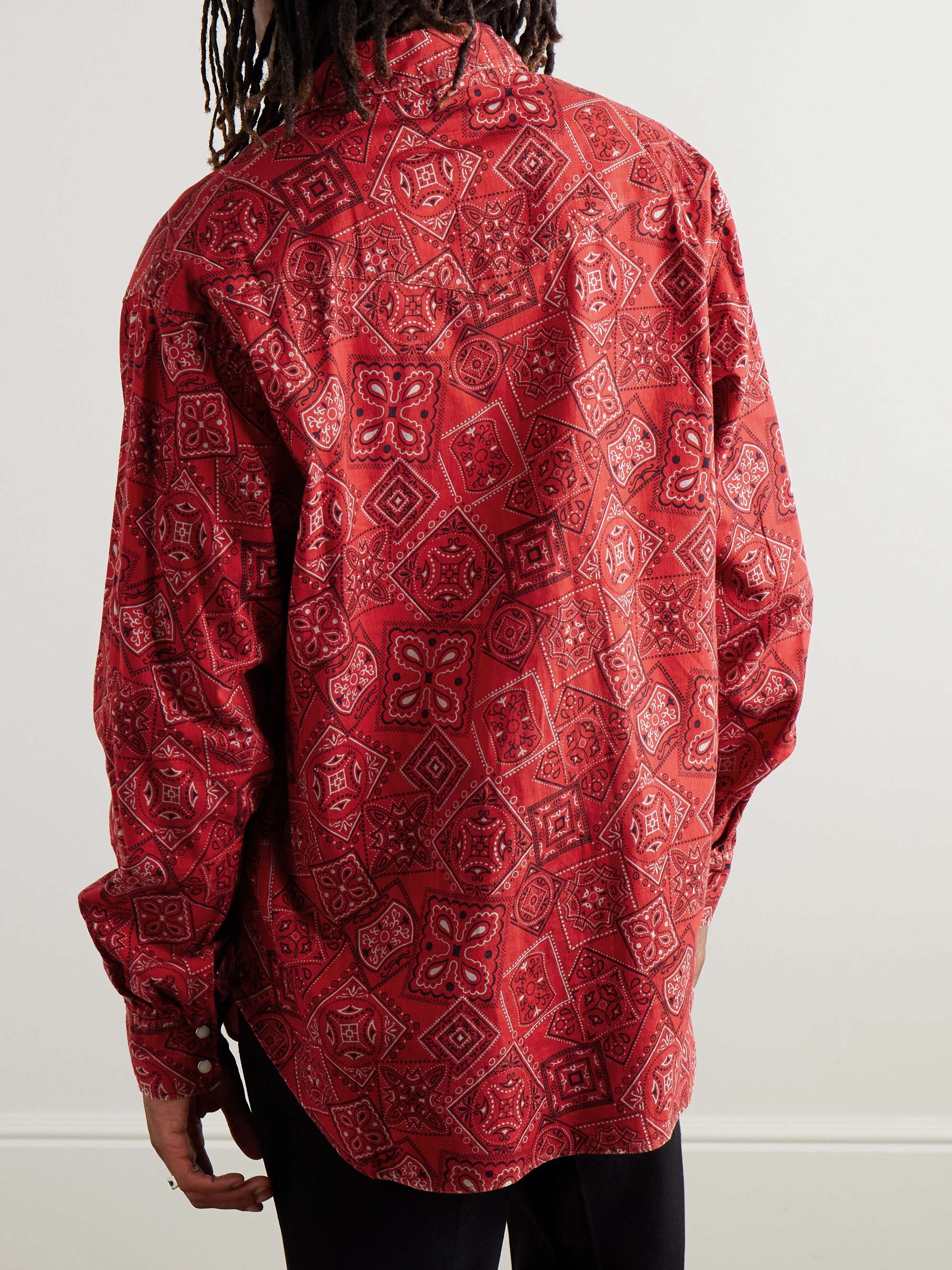 Bandana-Print Cotton-Gauze Shirt view