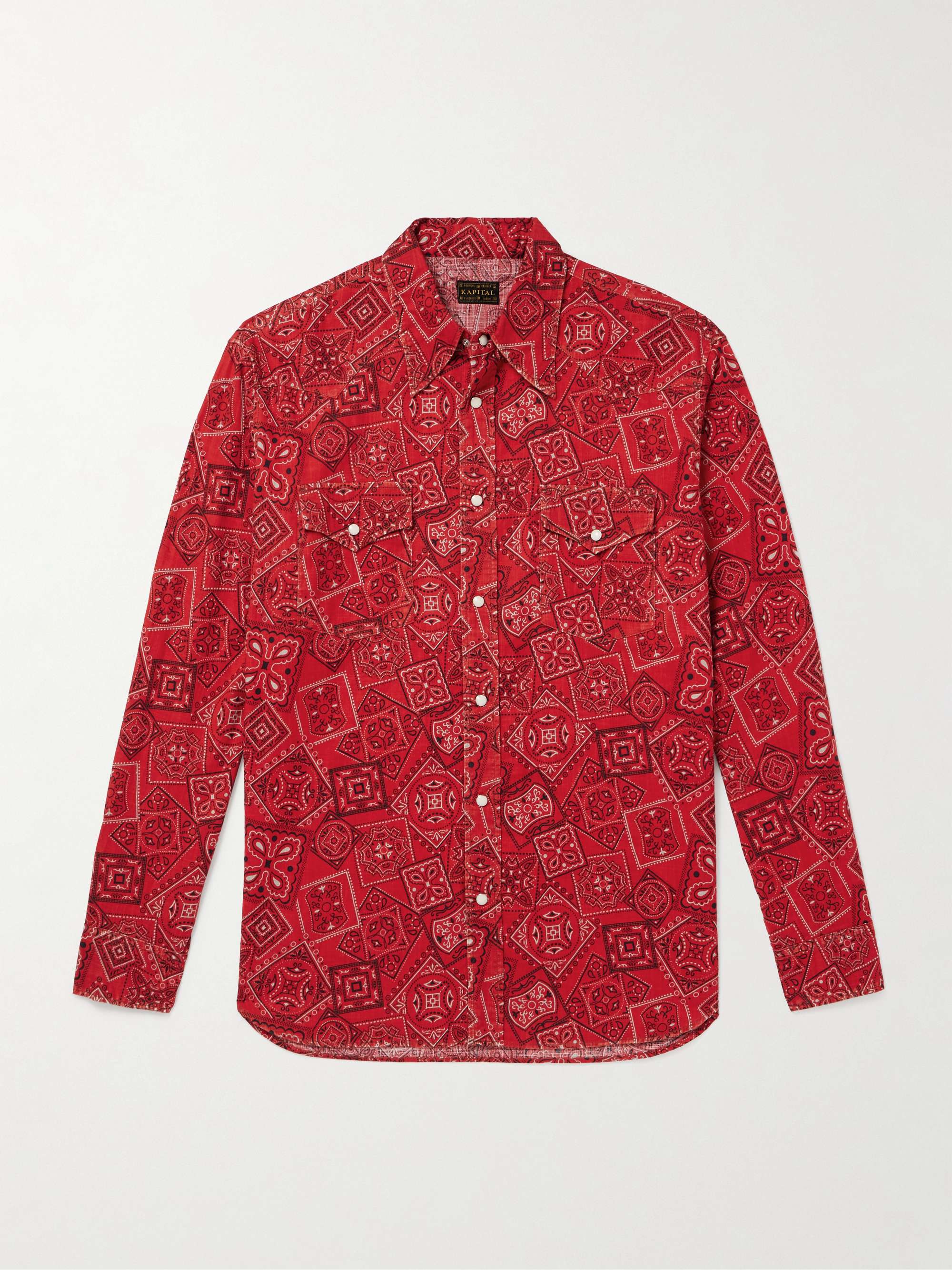 Bandana-Print Cotton-Gauze Shirt view