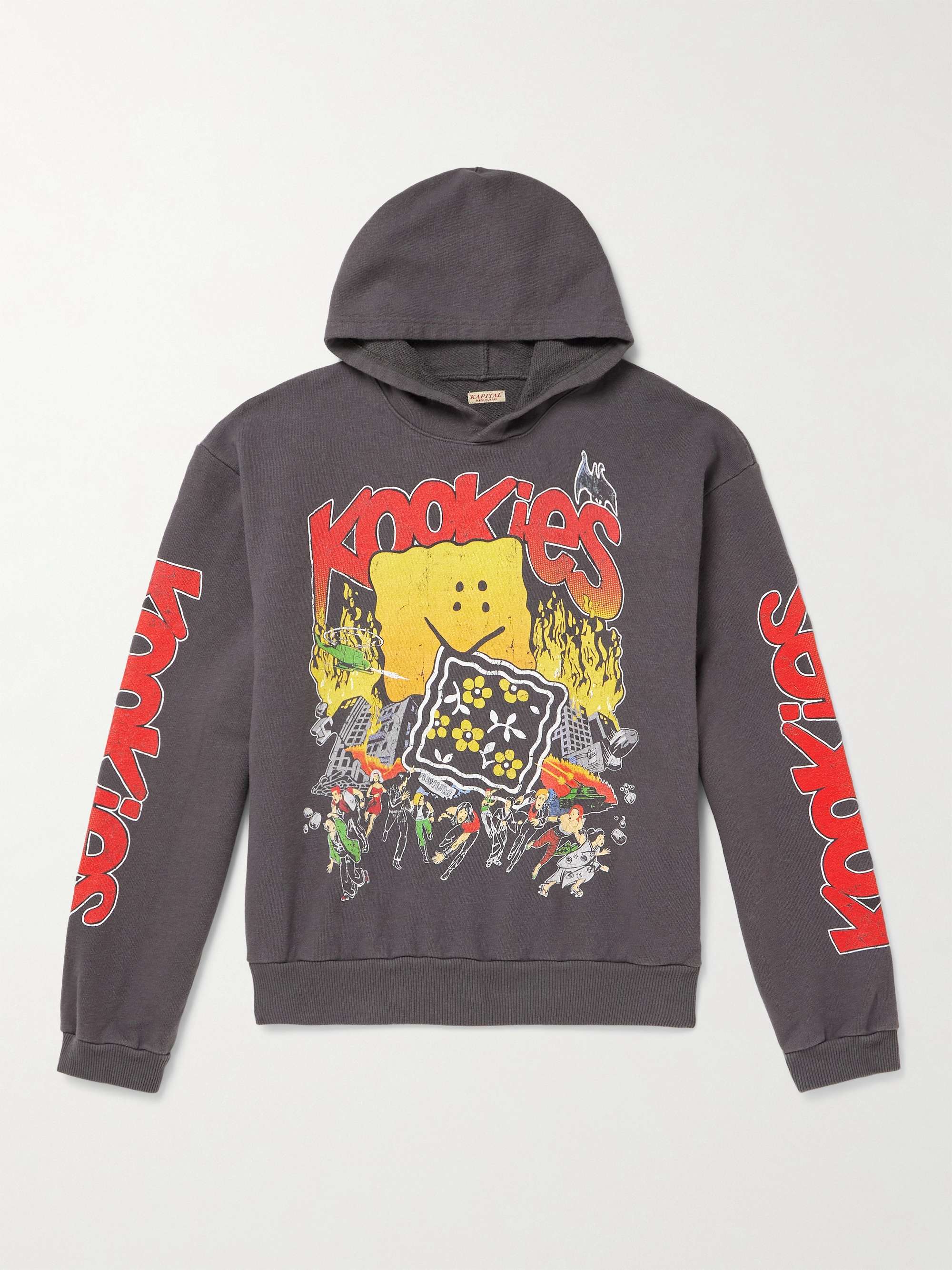 Buster Peckish Rainbowy Printed Cotton-Jersey Hoodie view