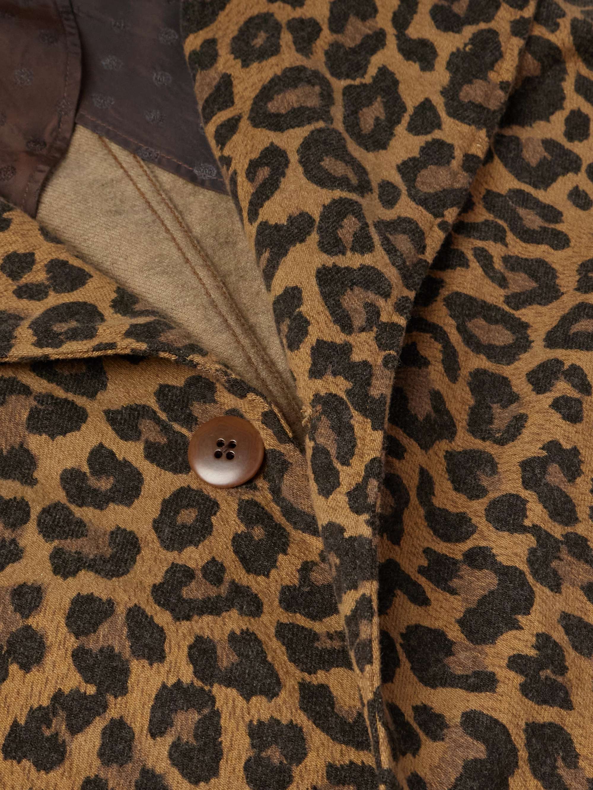 Cavalier Leopard-Print Cotton-Blend Twill Coat view