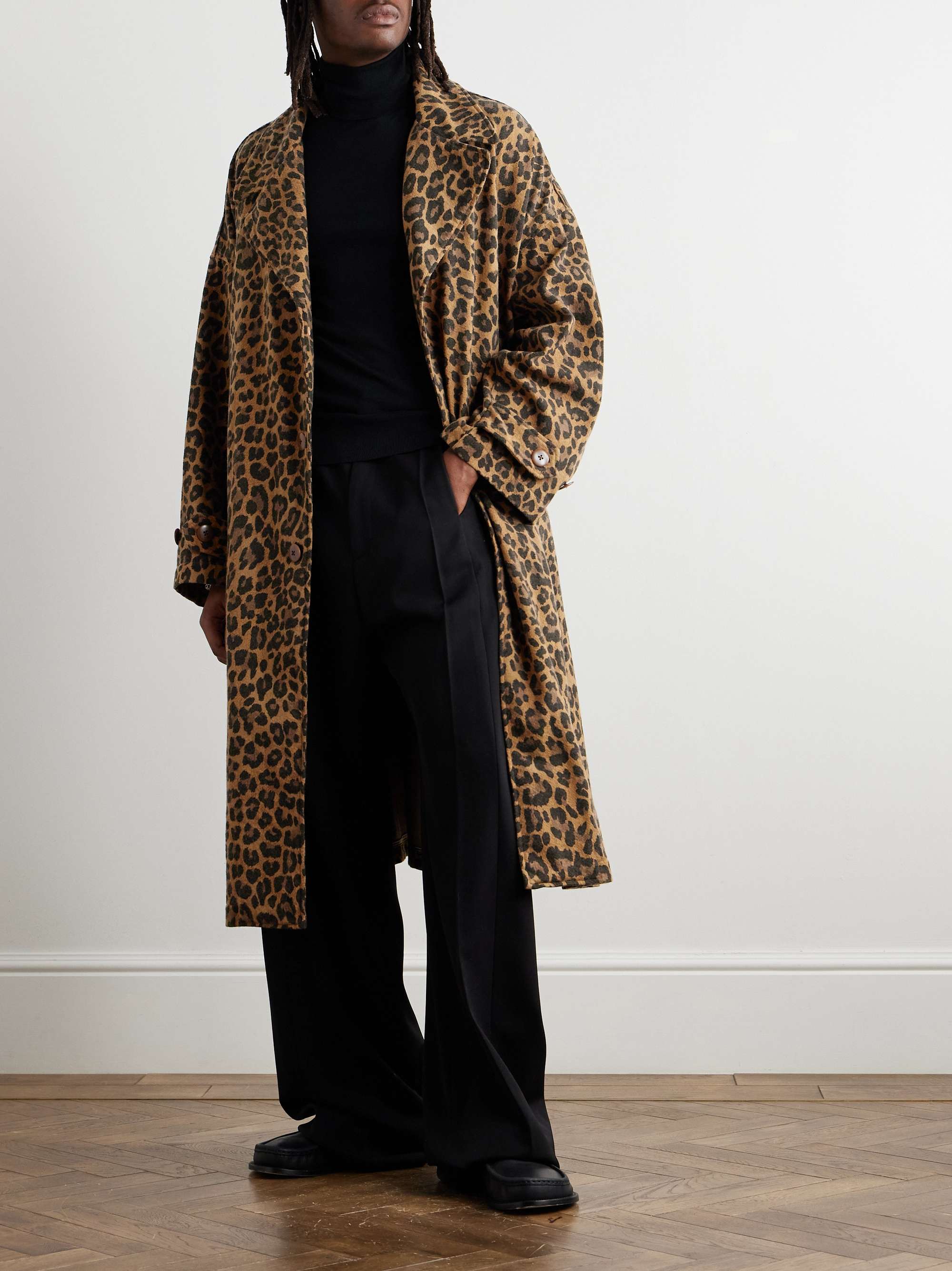 Cavalier Leopard-Print Cotton-Blend Twill Coat view