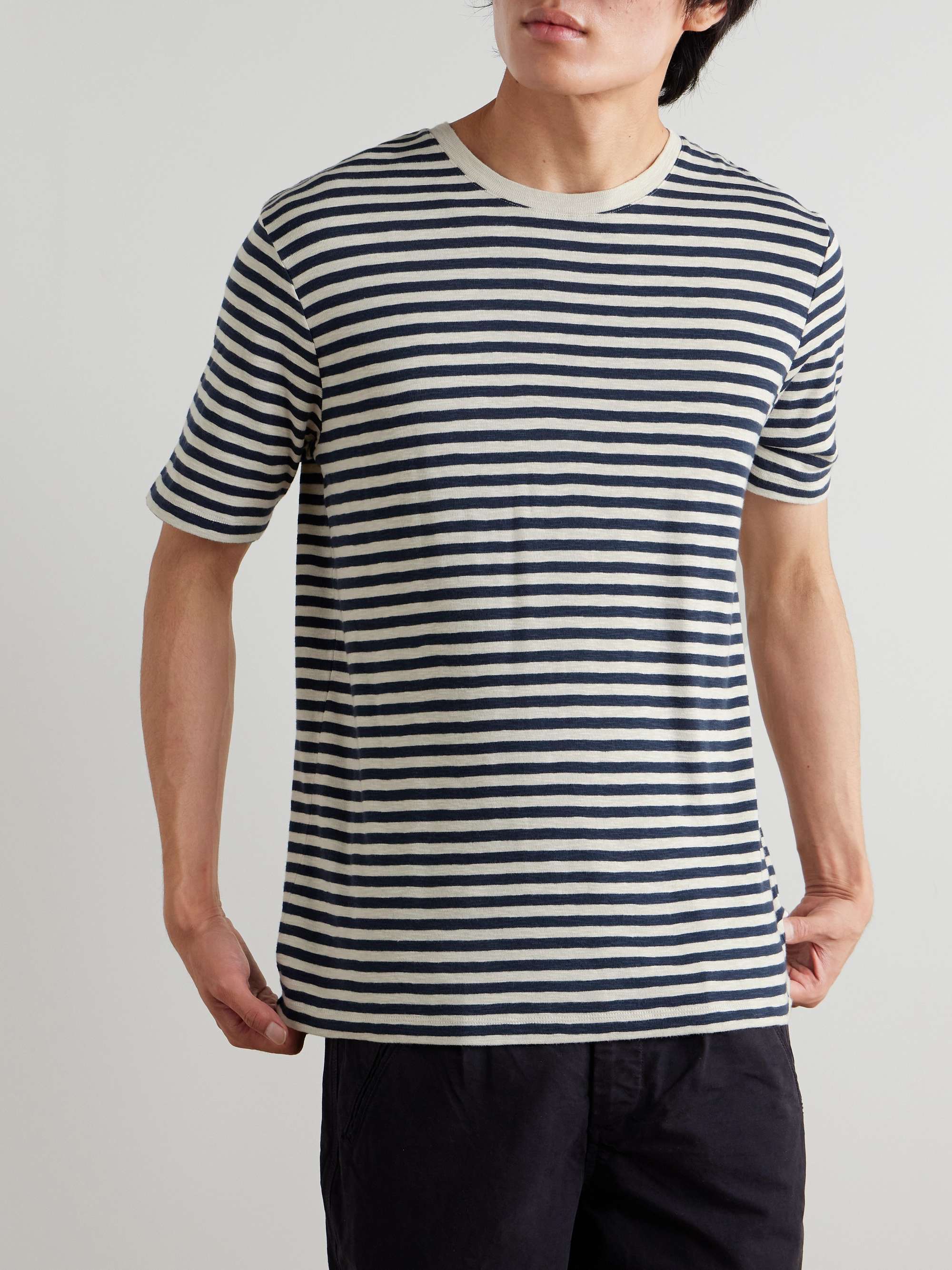 Classic Striped Cotton-Jersey T-Shirt view