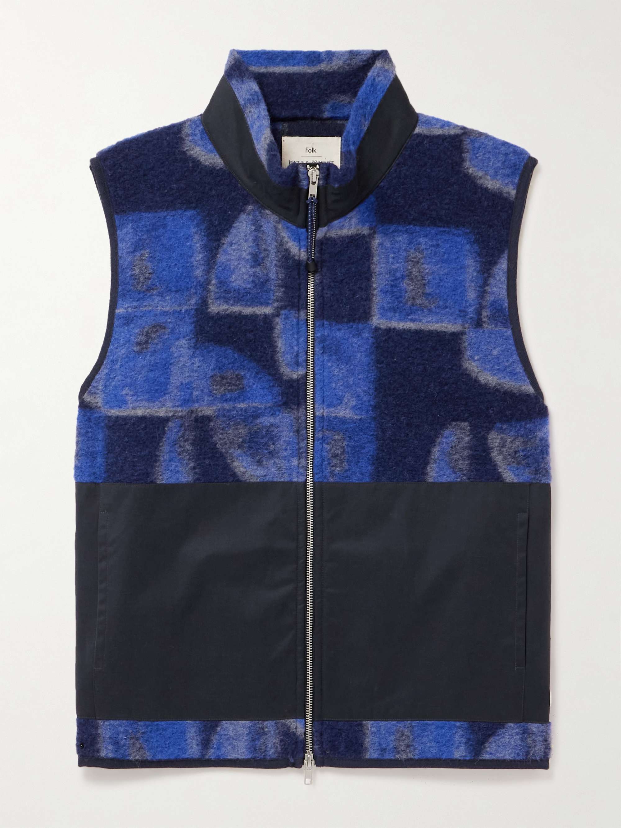 + Kate Gibb Signal Shell-Trimmed Wool-Blend Jacquard Gilet view