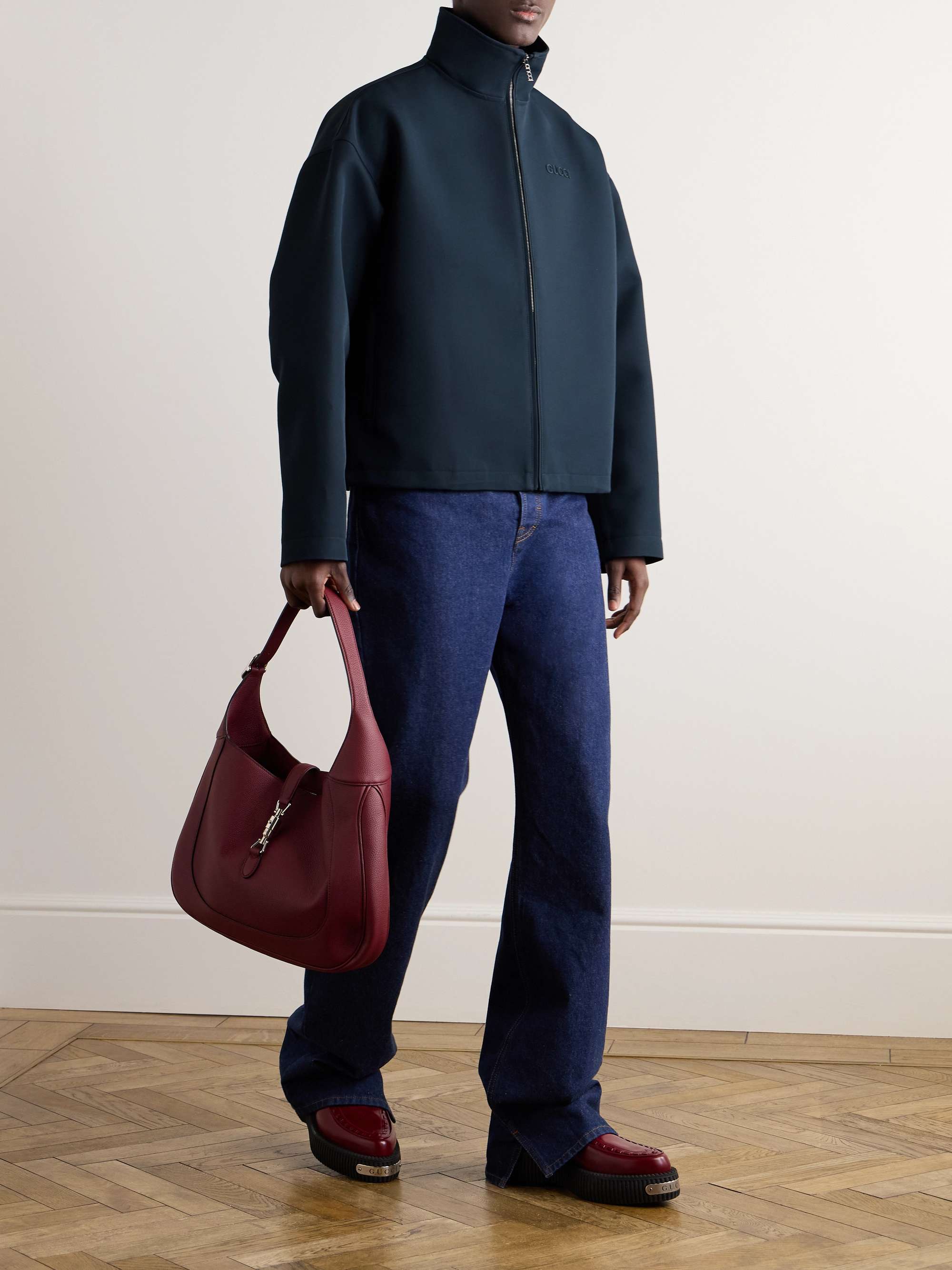 Logo-Appliquéd Wool-Blend Gabardine Jacket view