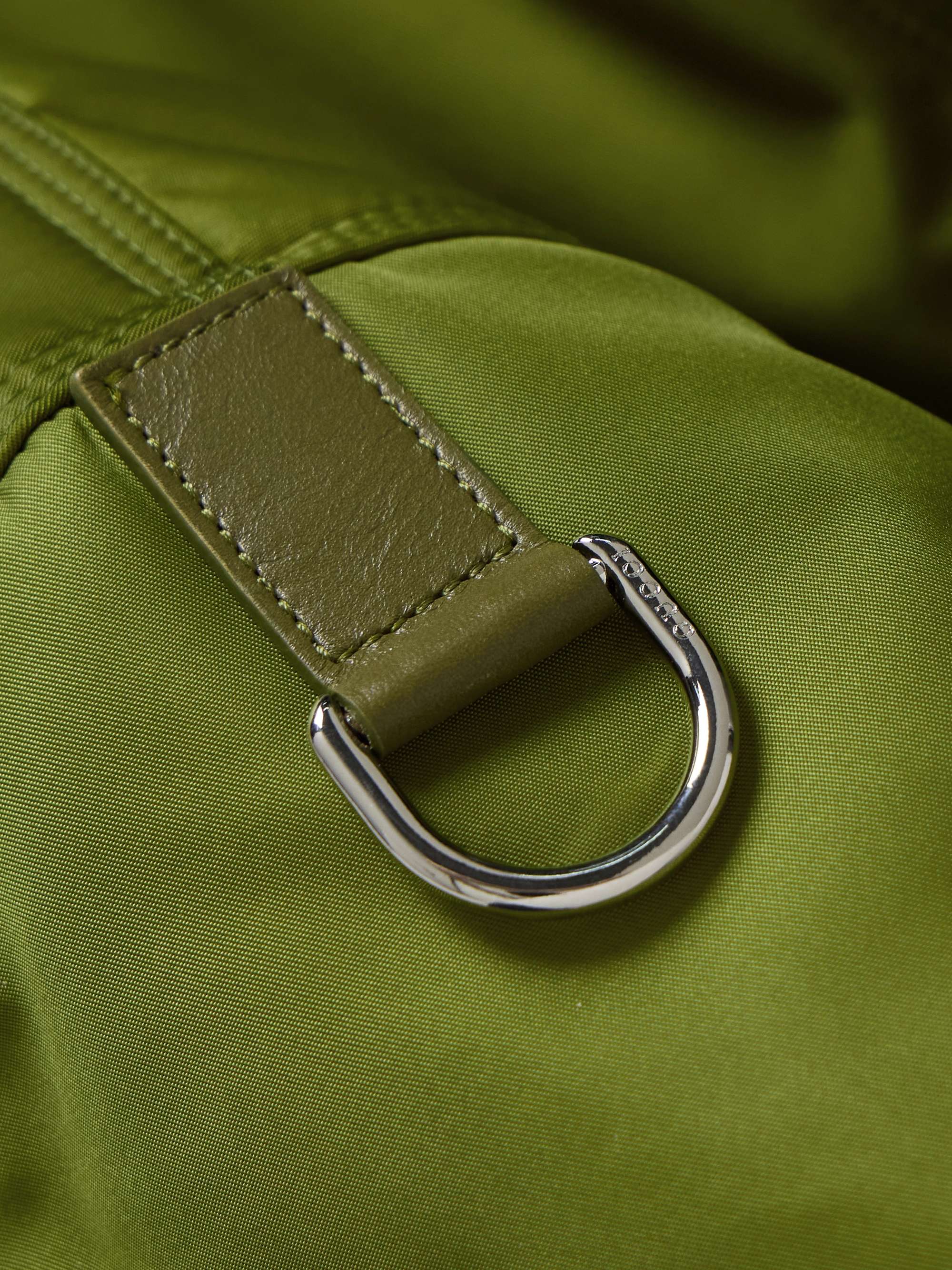 Logo-Appliquéd Padded Satin Bomber Jacket view