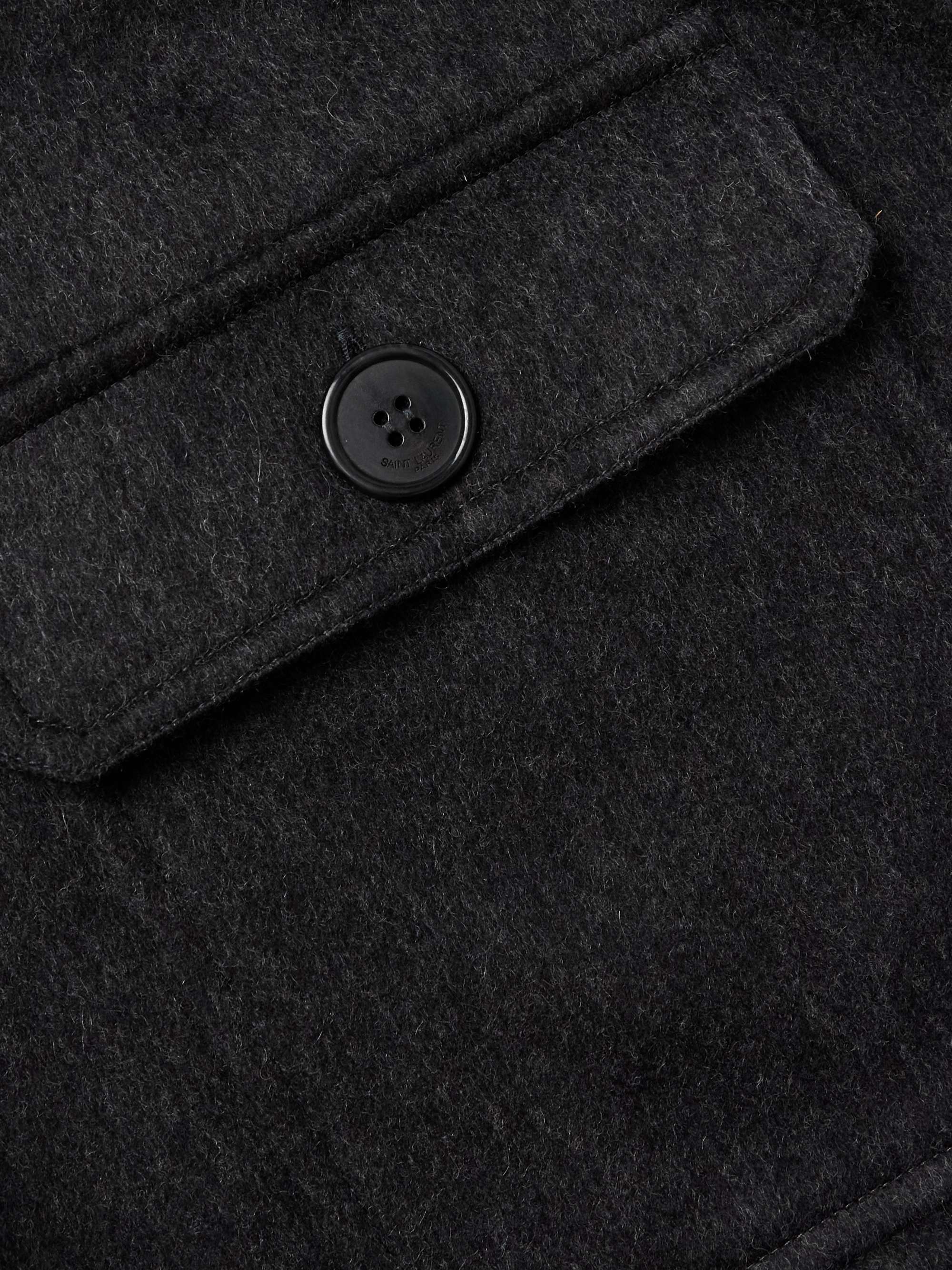 Brushed Cashmere and Wool-Blend Overshirt view
