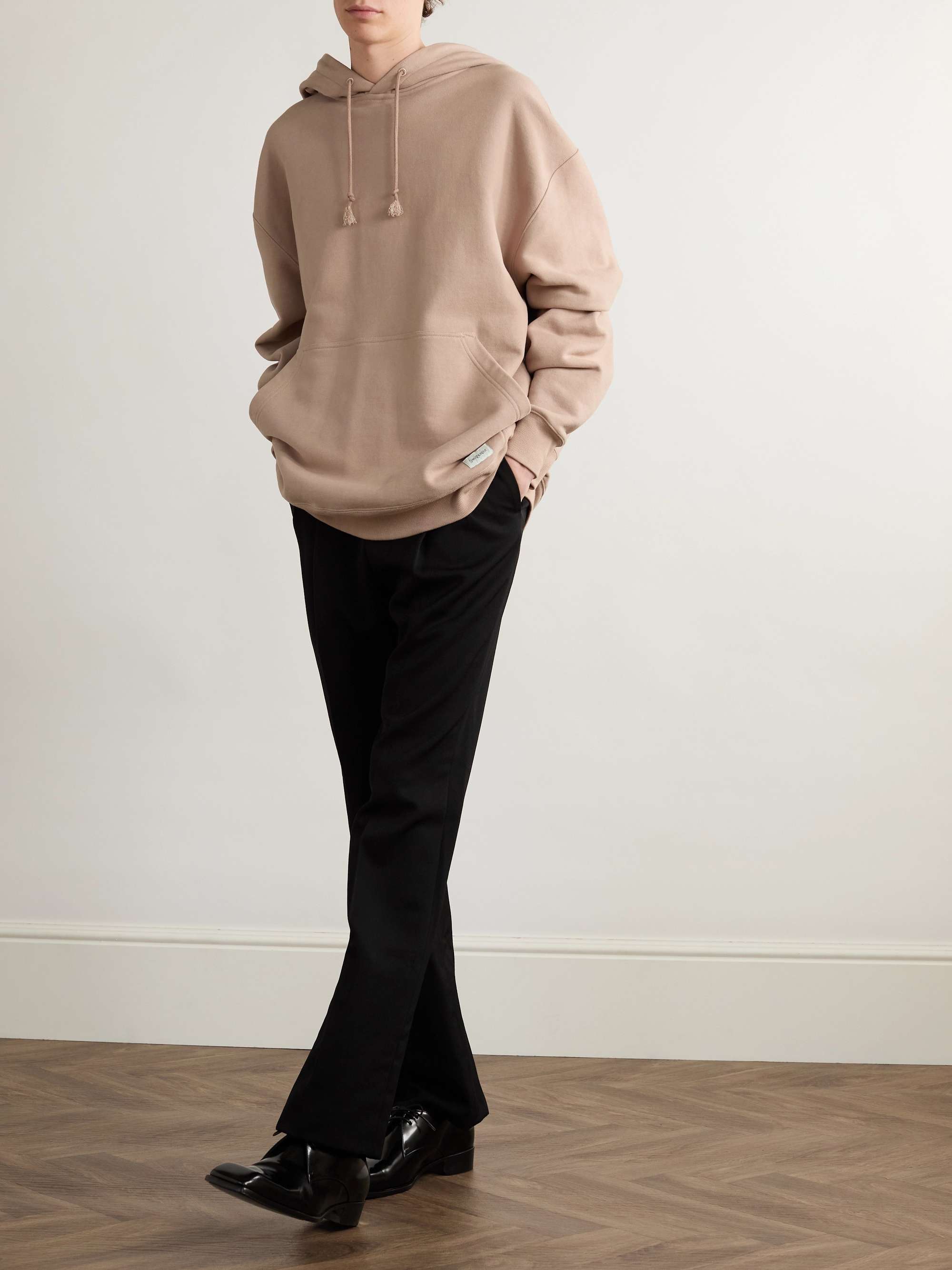 Oversized Logo-Appliquéd Cotton-Jersey Hoodie view