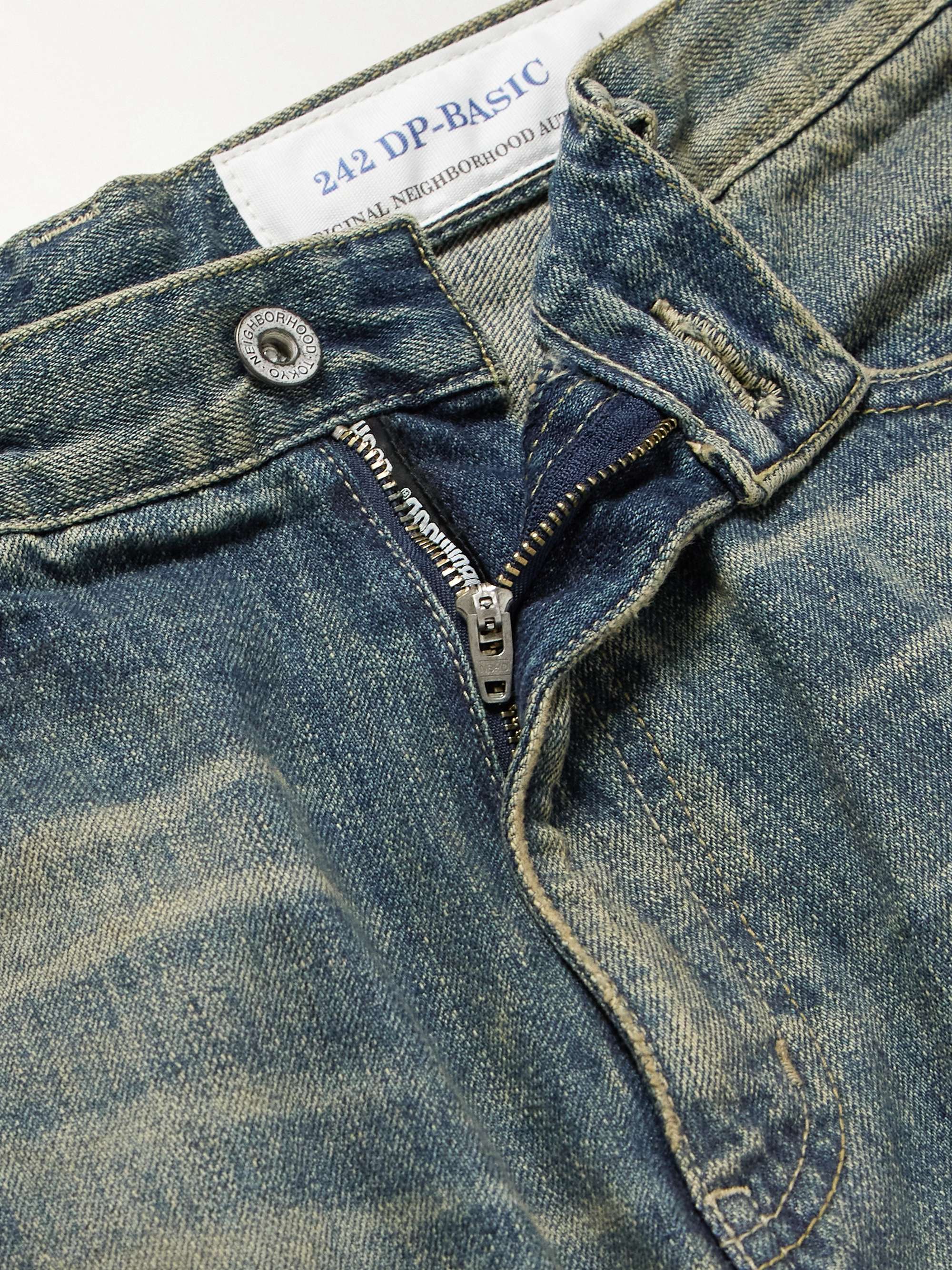 Savage Straight-Leg Distressed Selvedge Jeans view