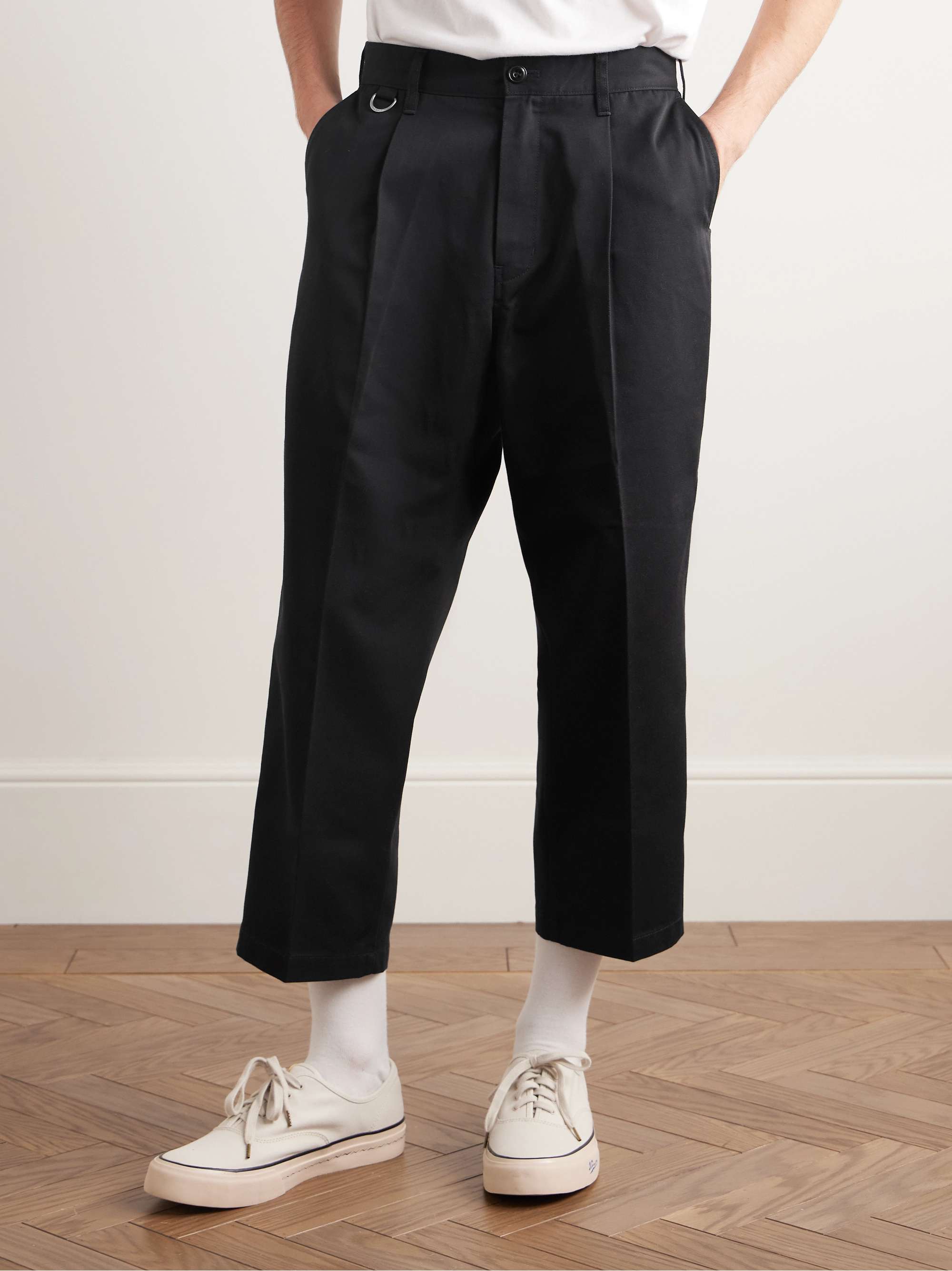 + Dickies® Straight-Leg Cropped Pleated Twill Trousers view
