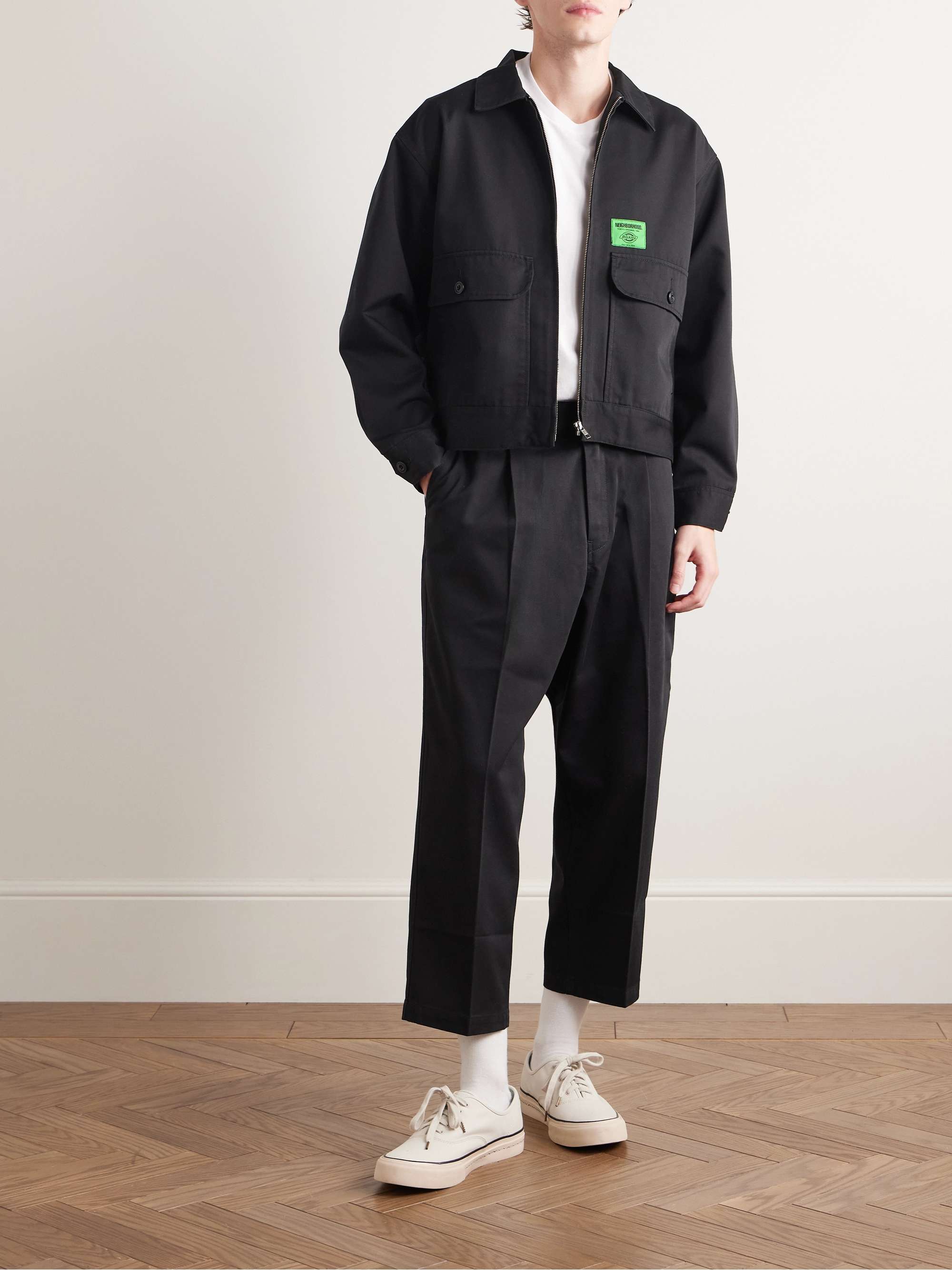 + Dickies® Straight-Leg Cropped Pleated Twill Trousers view
