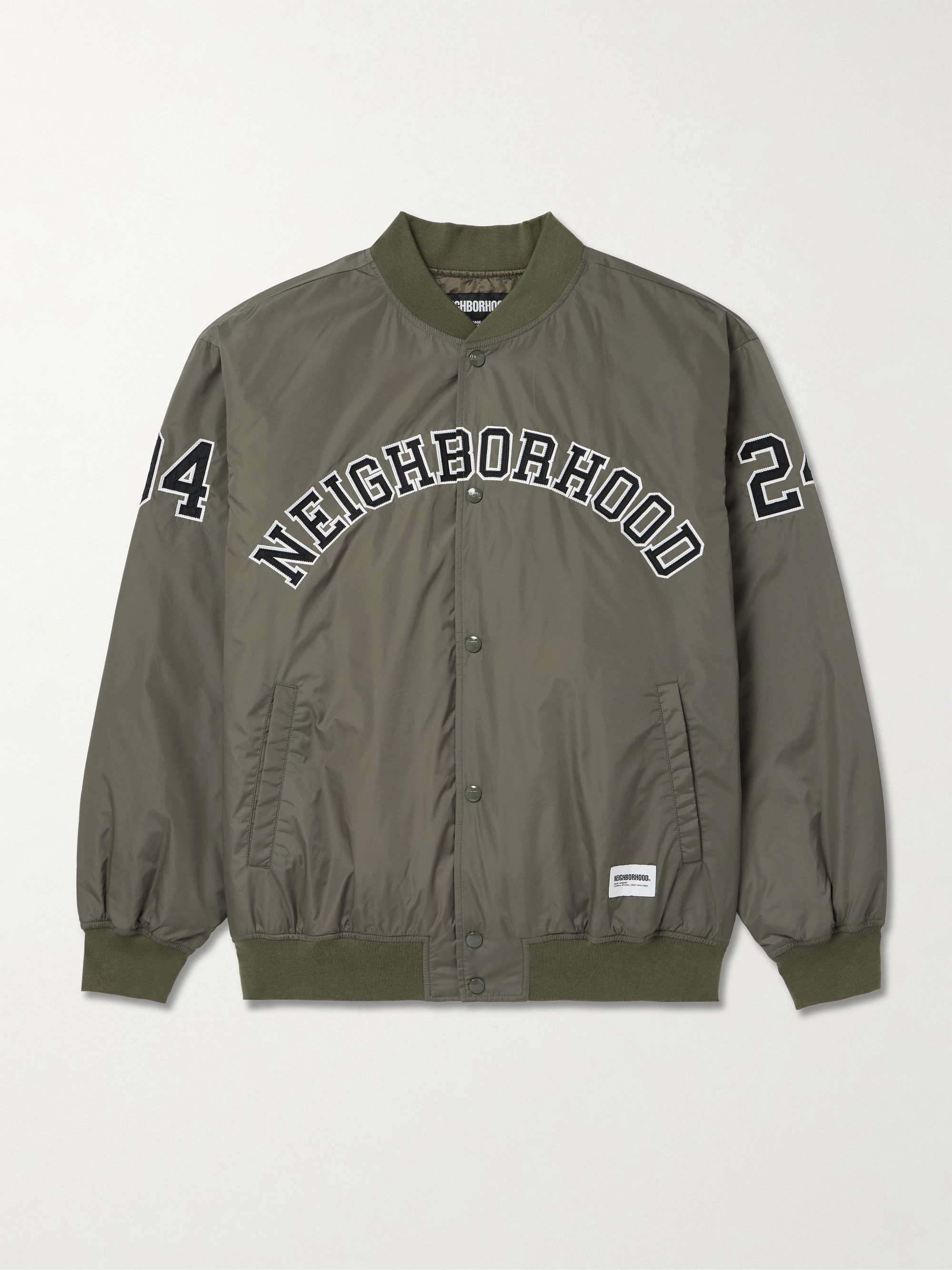 Logo-Appliquéd Nylon Bomber Jacket view