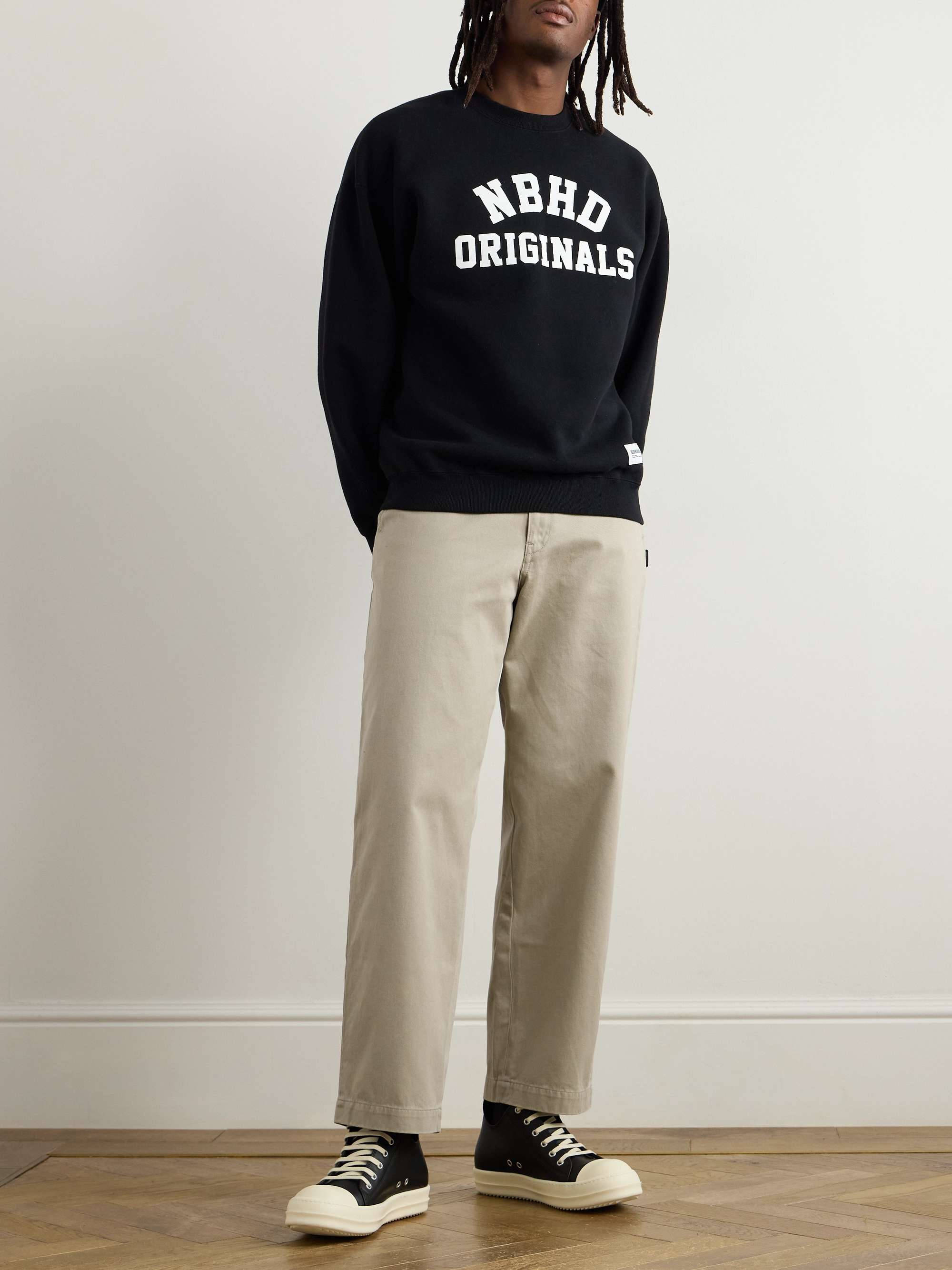 Logo-Print Appliquéd Cotton-Jersey Sweatshirt view