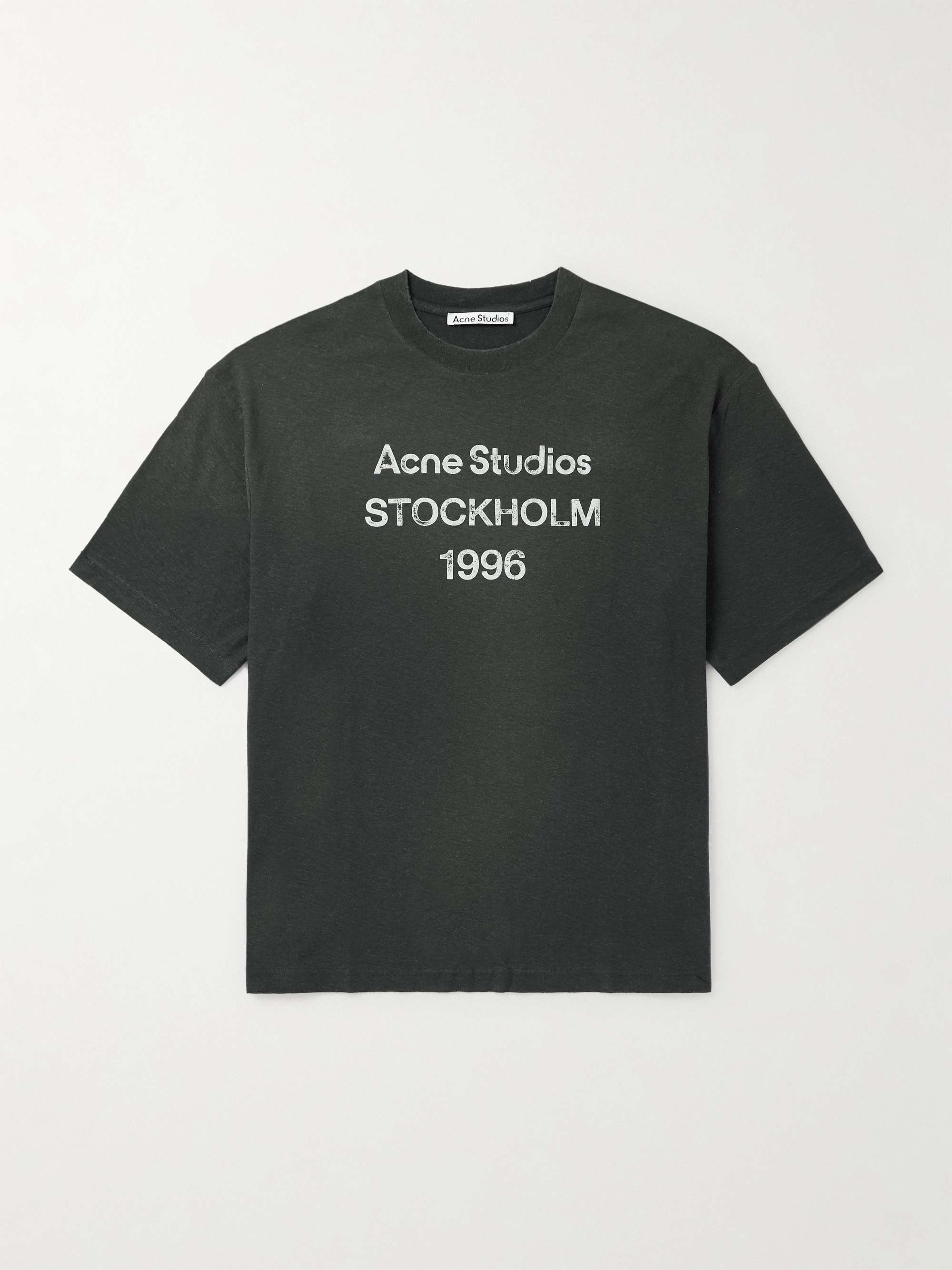 Exford Distressed Logo-Print Cotton-Jersey T-Shirt view