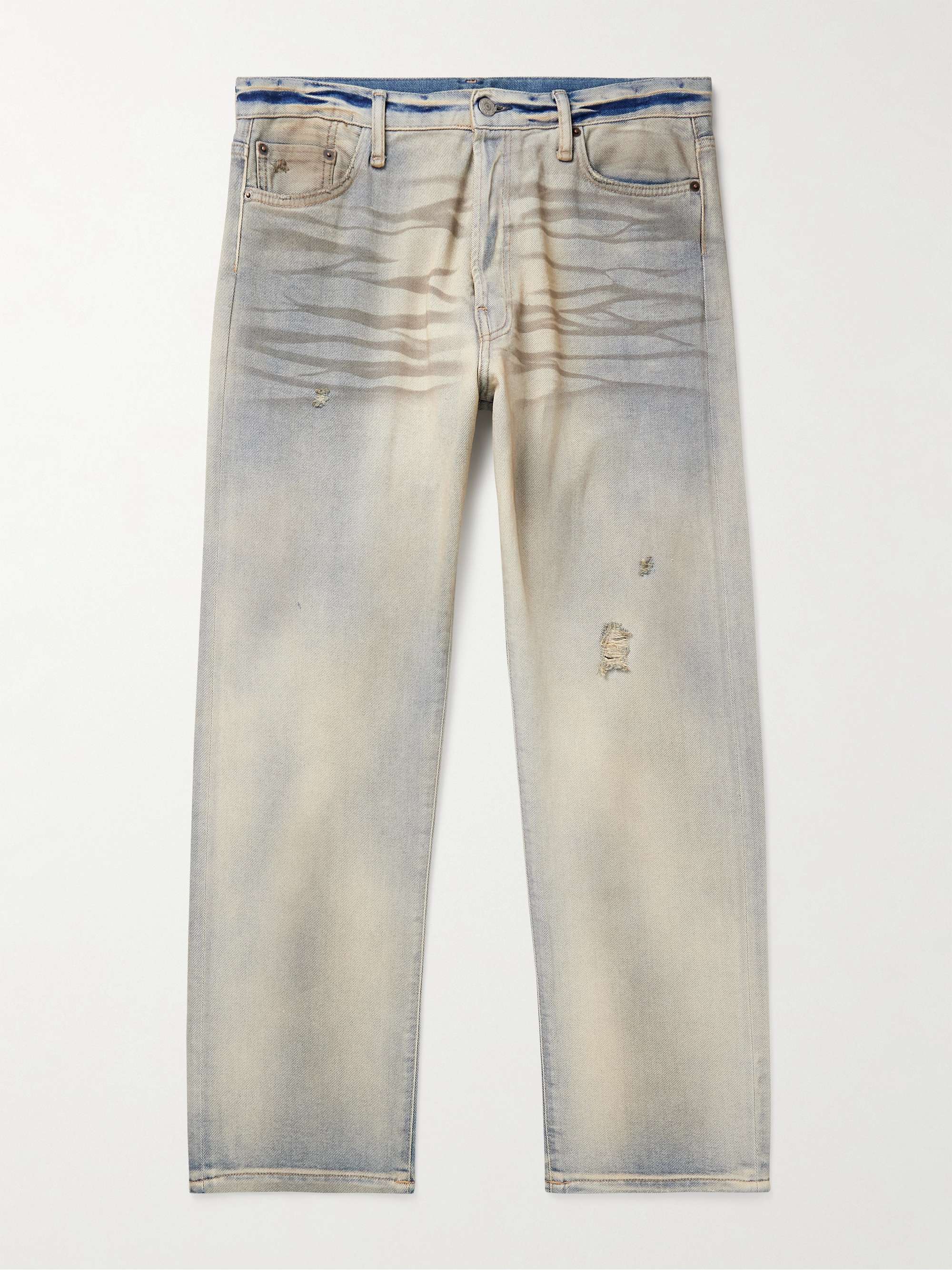 1999 Carver Straight-Leg Distressed Jeans view