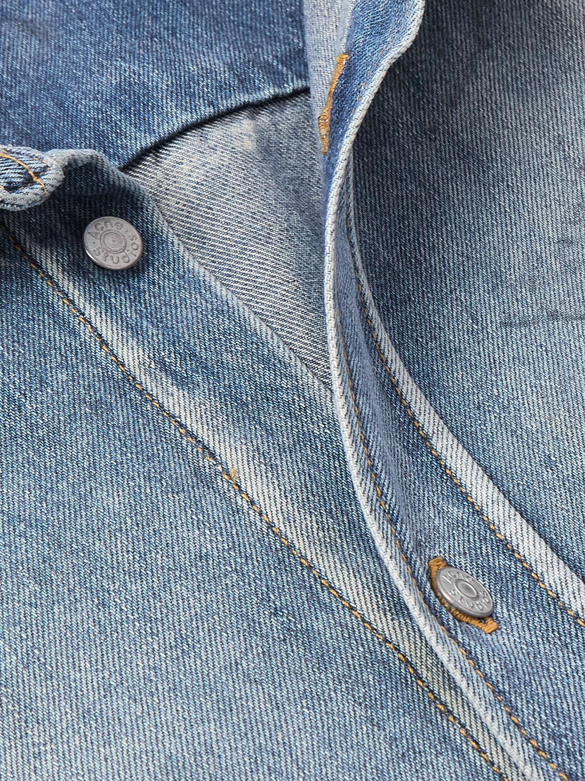 Paint-Splattered Organic Denim Shirt view