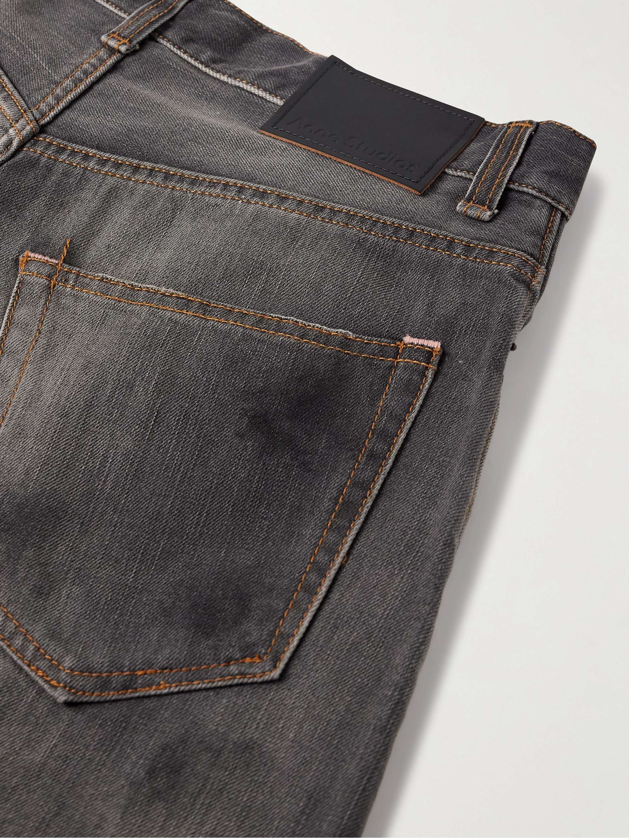 2023M Wide-Leg Distressed Paint-Splattered Jeans view
