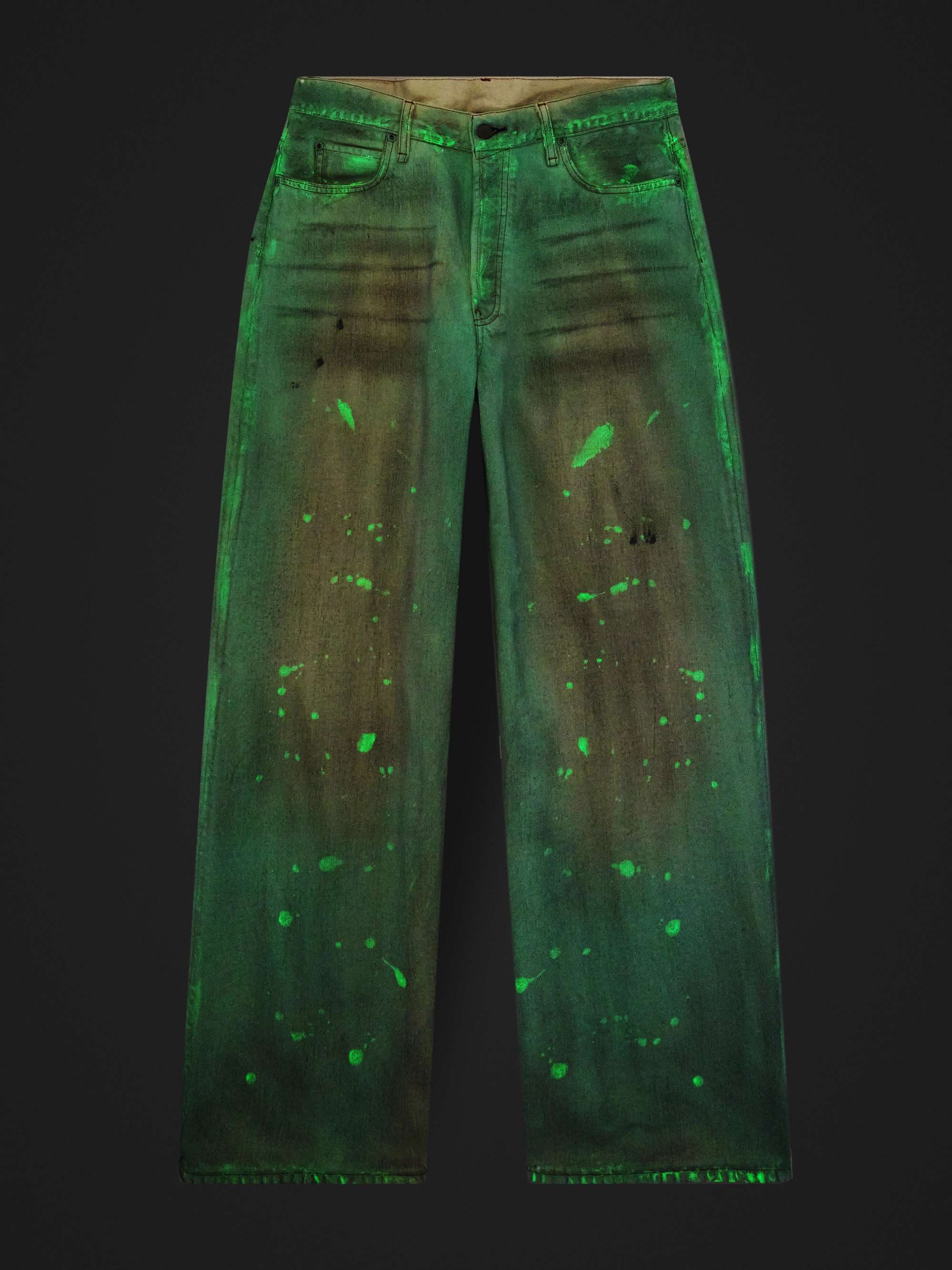 Traffic Straight-Leg Distressed Jeans view
