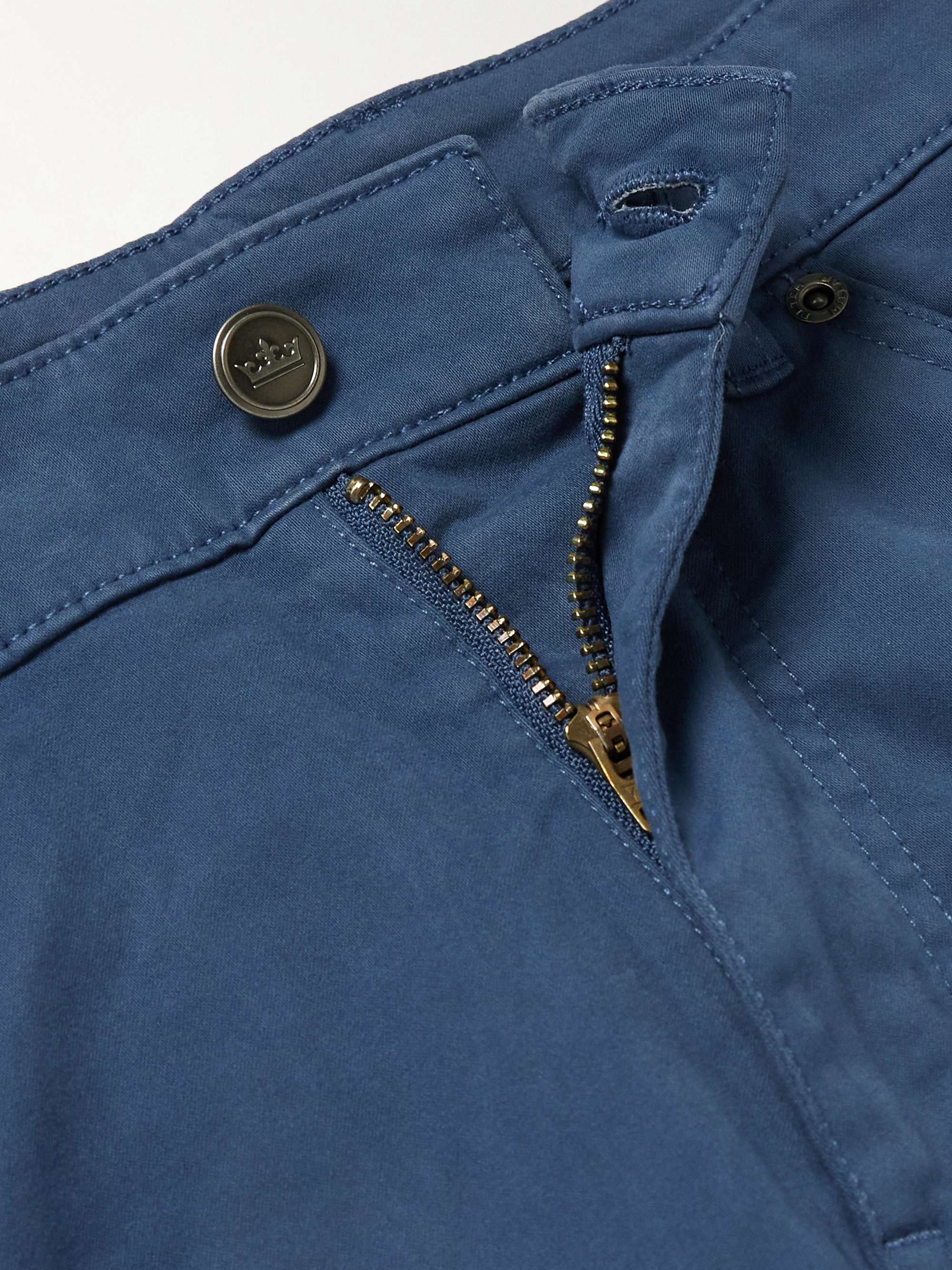 Slim-Fit Straight-Leg Cotton-Blend Sateen Trousers view