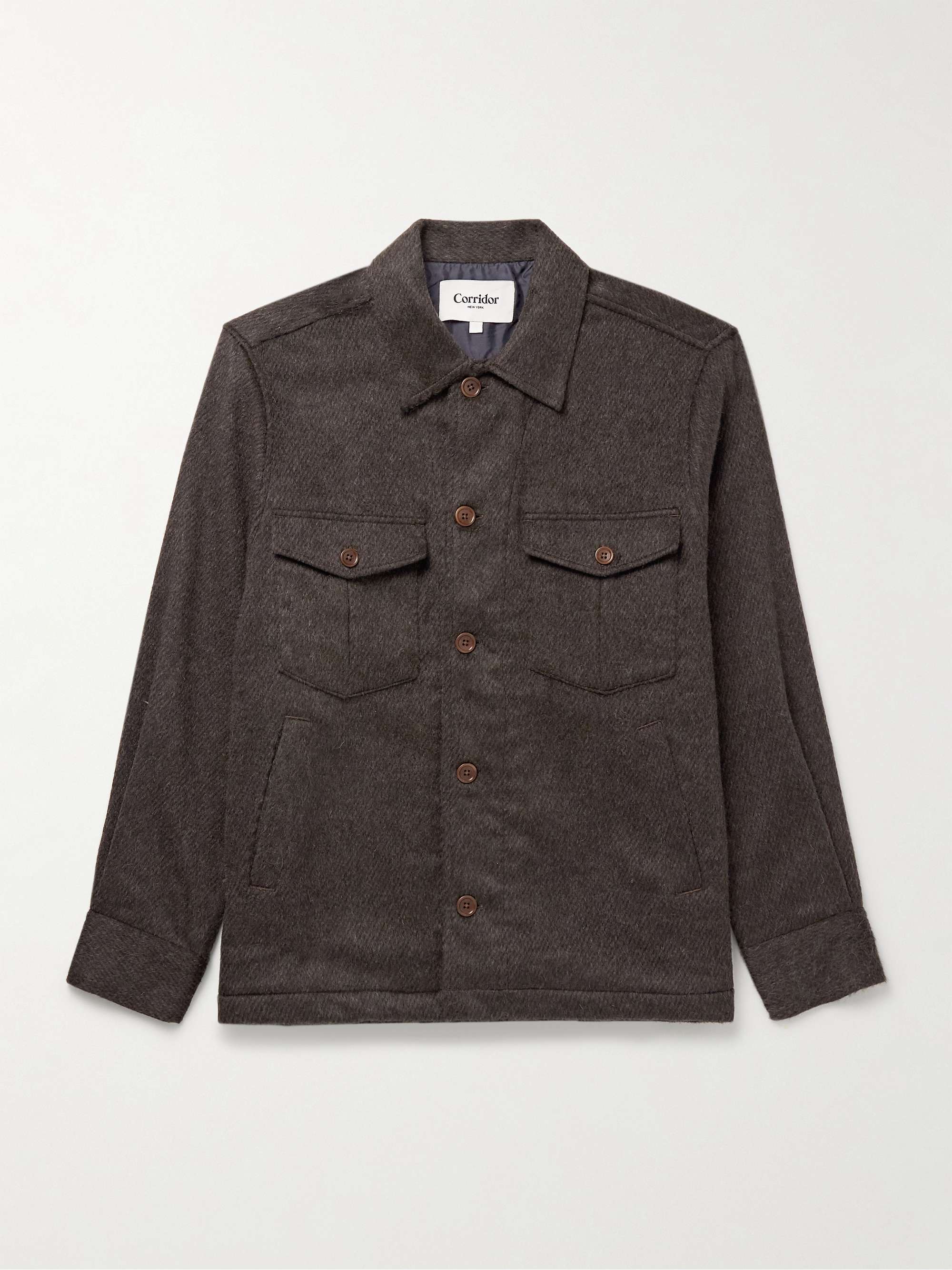 Brushed Wool-Blend Overshirt view