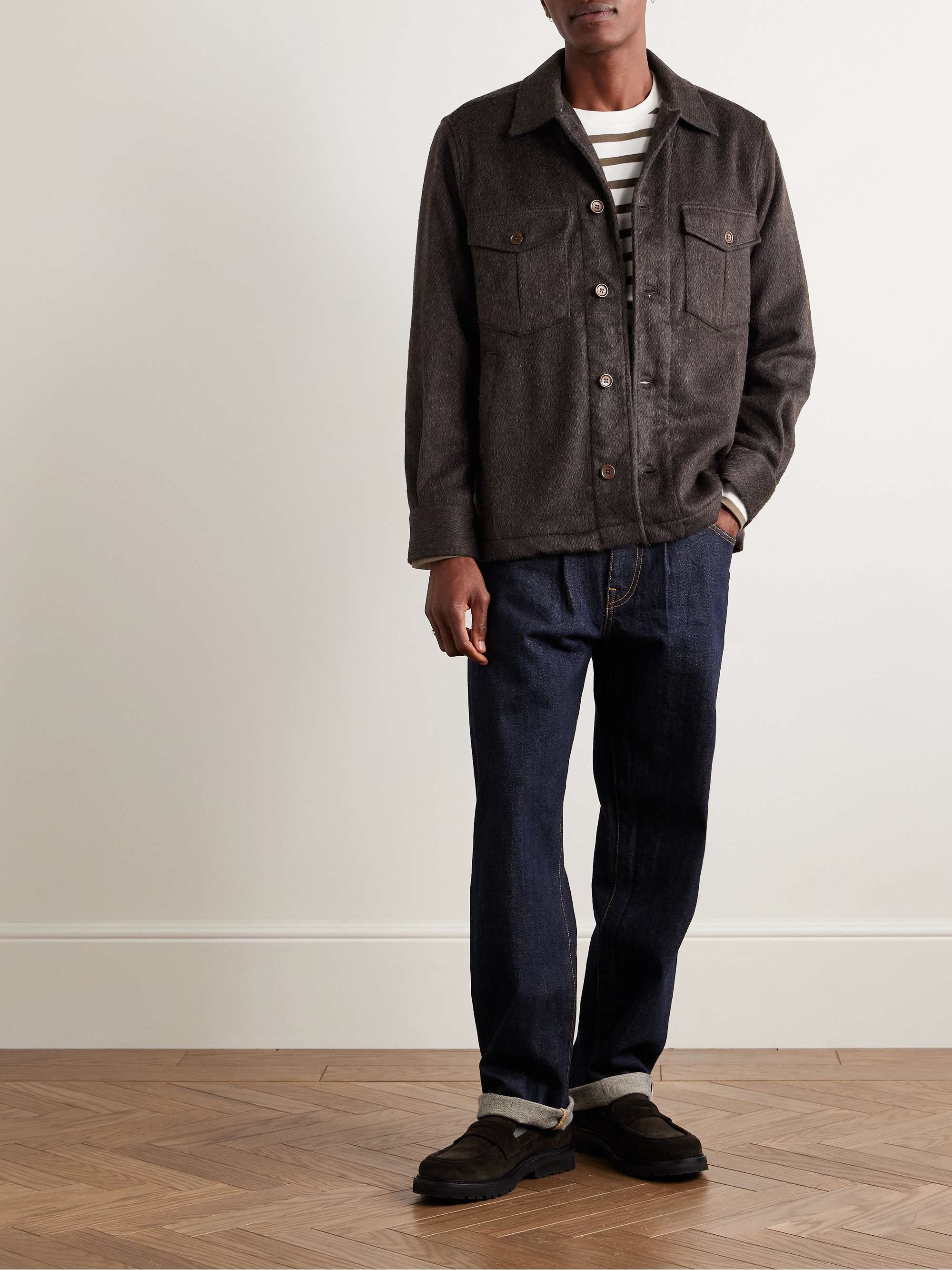 Brushed Wool-Blend Overshirt view